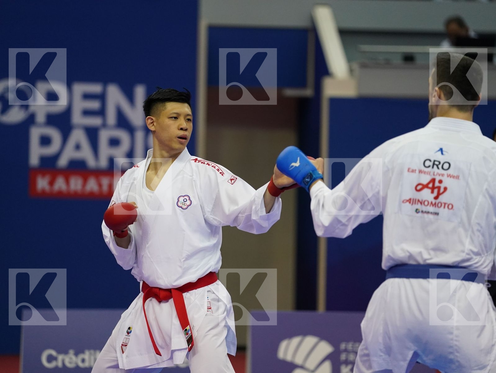 WU CHUN-WEI (CHINESE TAIPEI) vs KVESIC IVAN (CROATIA) in Senior Kumite -84 Kg - Bronze bout