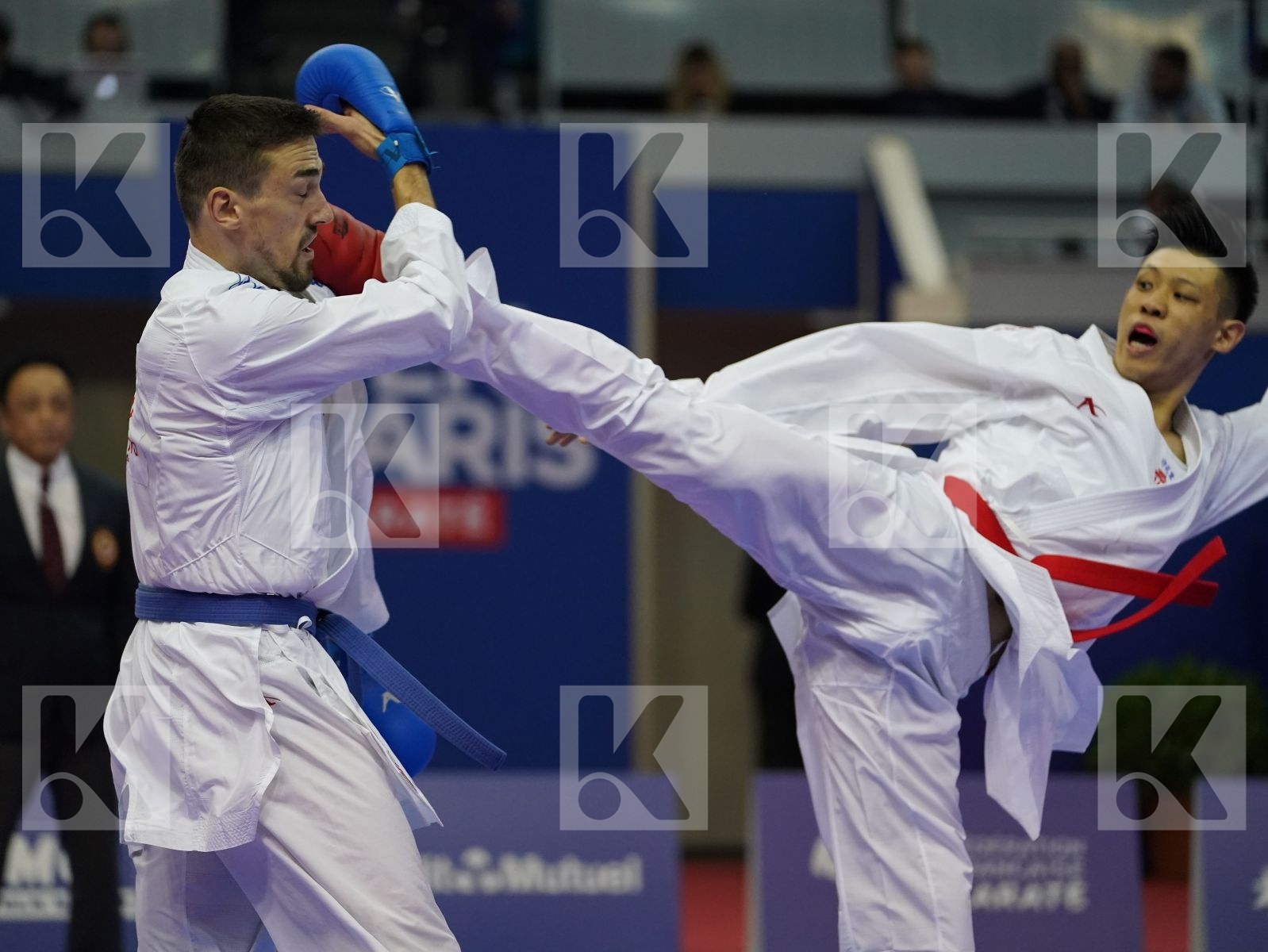WU CHUN-WEI (CHINESE TAIPEI) vs KVESIC IVAN (CROATIA) in Senior Kumite -84 Kg - Bronze bout