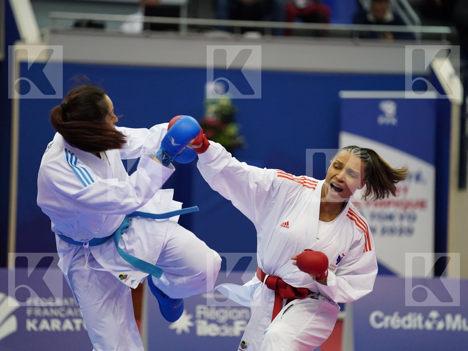 FLORENTIN ANNE LAURE (FRANCE) vs STUBLEVA ALEKSANDRA (BULGARIA) in Senior Kumite 68+ Kg - Bronze bout