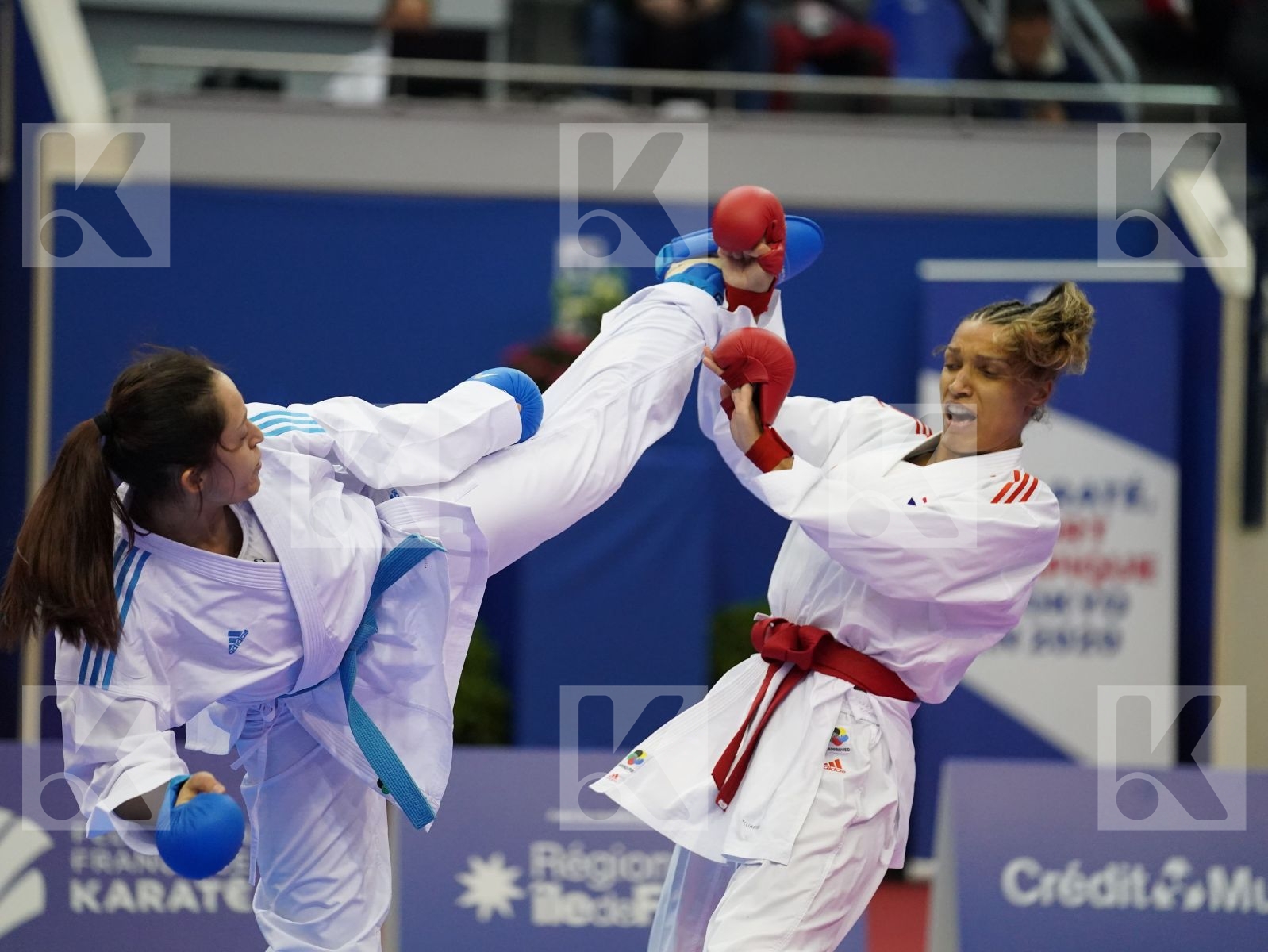 FLORENTIN ANNE LAURE (FRANCE) vs STUBLEVA ALEKSANDRA (BULGARIA) in Senior Kumite 68+ Kg - Bronze bout