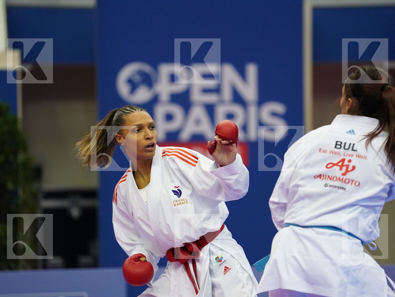 FLORENTIN ANNE LAURE (FRANCE) vs STUBLEVA ALEKSANDRA (BULGARIA) in Senior Kumite 68+ Kg - Bronze bout
