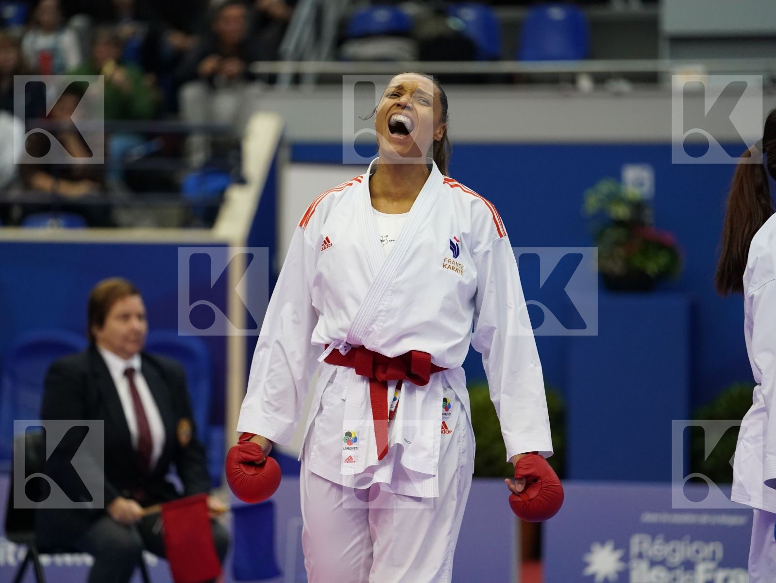 FLORENTIN ANNE LAURE (FRANCE) vs STUBLEVA ALEKSANDRA (BULGARIA) in Senior Kumite 68+ Kg - Bronze bout