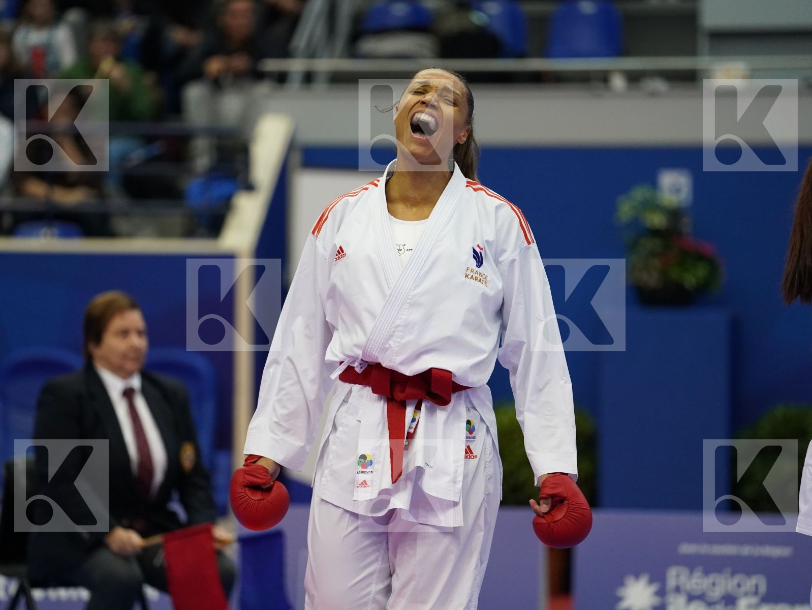 FLORENTIN ANNE LAURE (FRANCE) vs STUBLEVA ALEKSANDRA (BULGARIA) in Senior Kumite 68+ Kg - Bronze bout