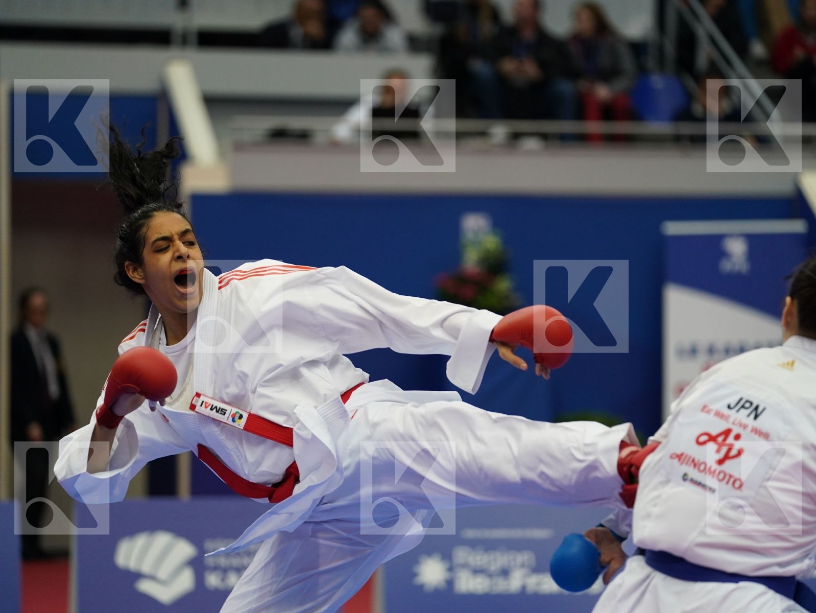 ABOUISMAIL SOHILA (EGYPT) vs UEKUSA AYUMI (JAPAN) in Senior Kumite 68+ Kg - Bronze bout