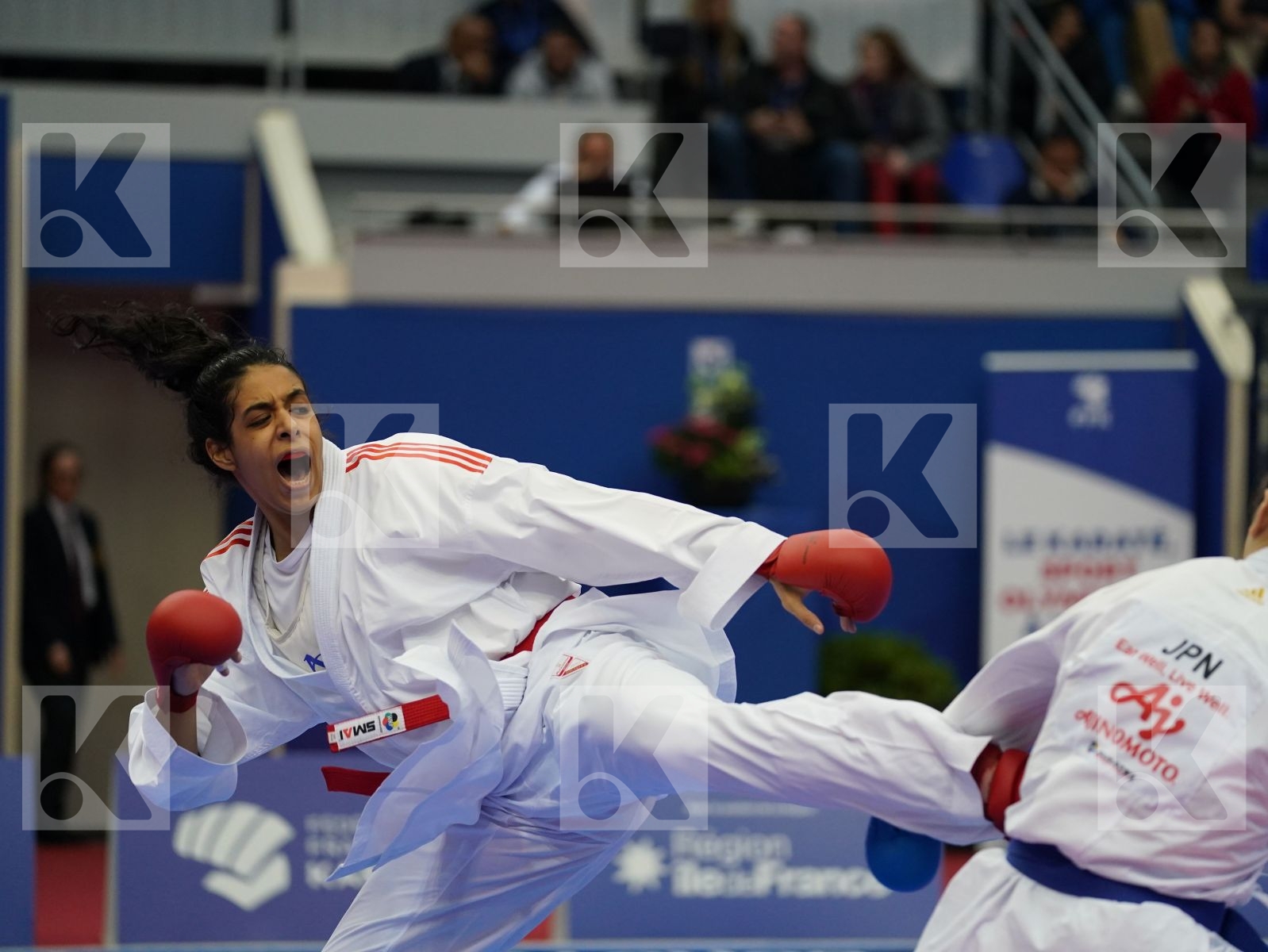 ABOUISMAIL SOHILA (EGYPT) vs UEKUSA AYUMI (JAPAN) in Senior Kumite 68+ Kg - Bronze bout