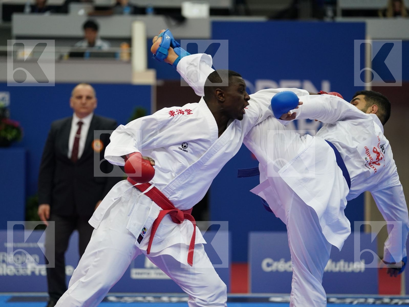 HAMEDI TAREG (SAUDI ARABIA) vs ABAZARI SALEH (IRAN) in Senior Kumite 84+ Kg - Bronze bout