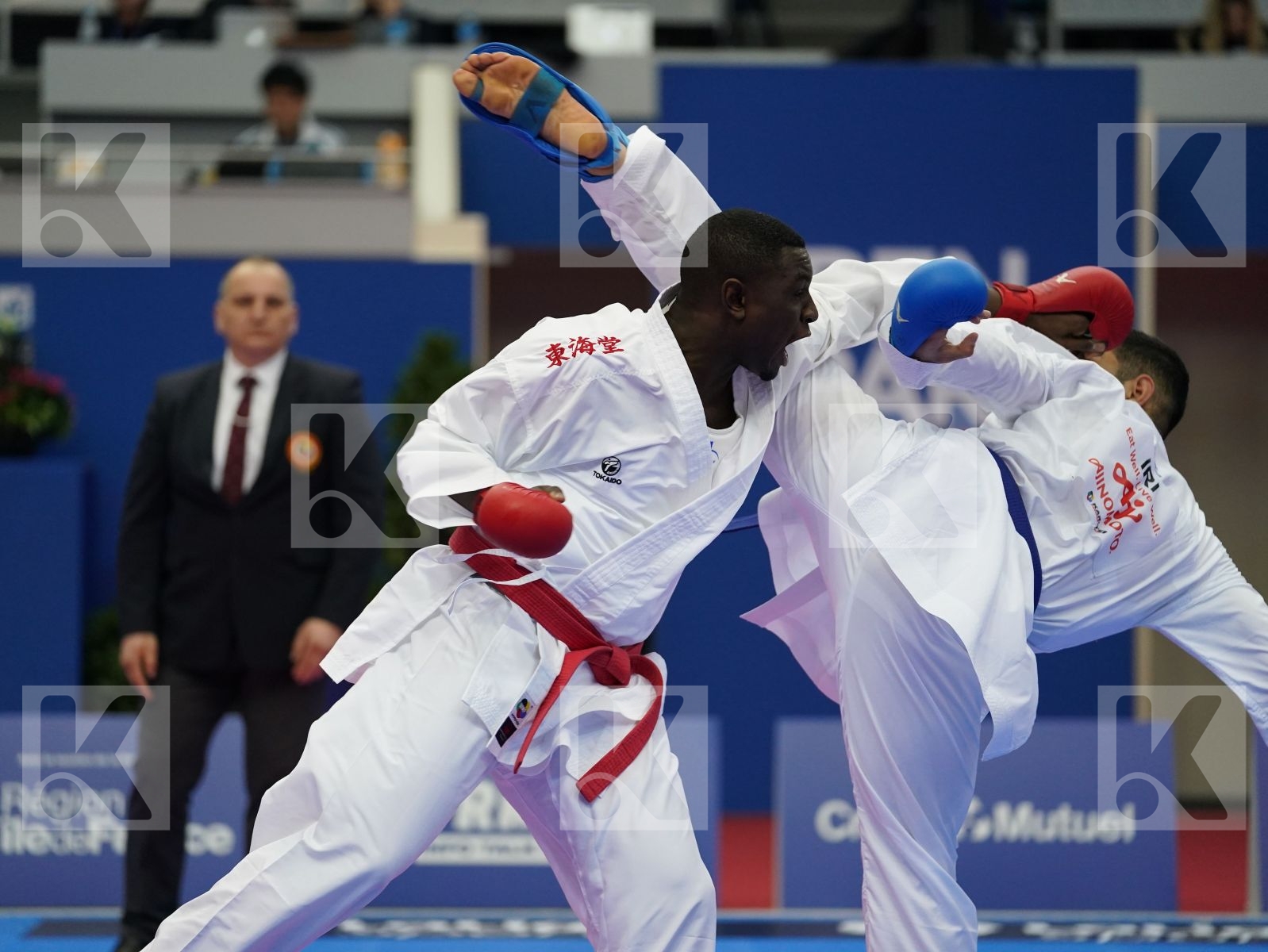 HAMEDI TAREG (SAUDI ARABIA) vs ABAZARI SALEH (IRAN) in Senior Kumite 84+ Kg - Bronze bout