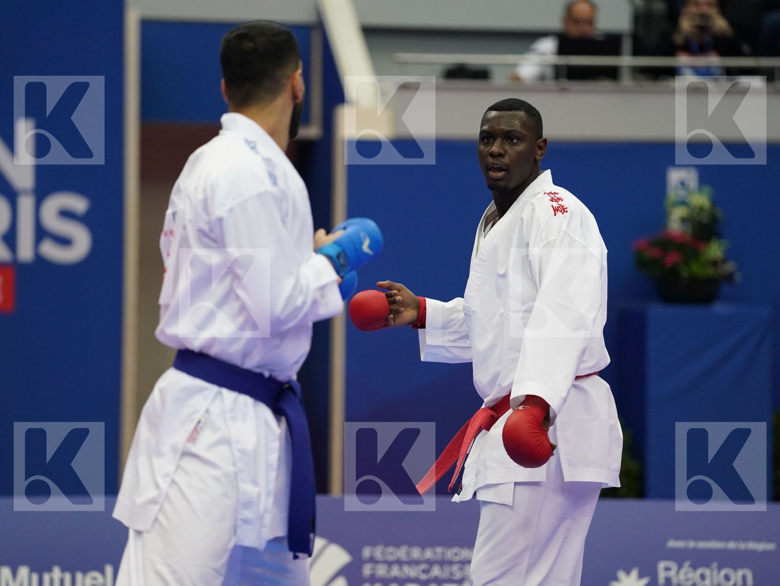HAMEDI TAREG (SAUDI ARABIA) vs ABAZARI SALEH (IRAN) in Senior Kumite 84+ Kg - Bronze bout