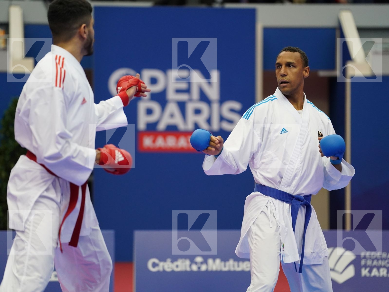 FILALI MEHDI (FRANCE) vs HORNE JONATHAN (GERMANY) in Senior Kumite 84+ Kg - Bronze bout