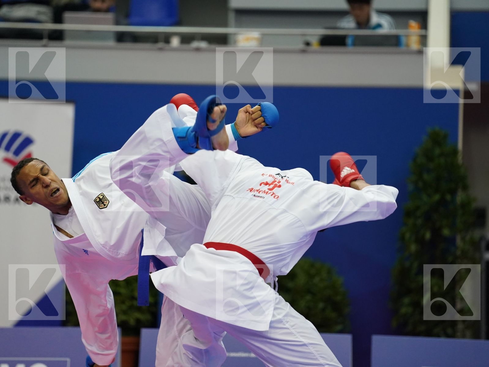 FILALI MEHDI (FRANCE) vs HORNE JONATHAN (GERMANY) in Senior Kumite 84+ Kg - Bronze bout