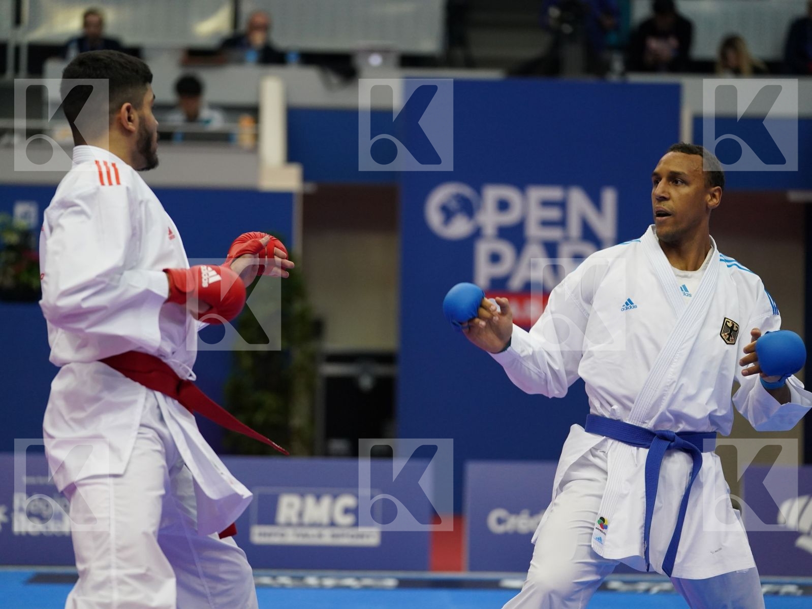 FILALI MEHDI (FRANCE) vs HORNE JONATHAN (GERMANY) in Senior Kumite 84+ Kg - Bronze bout