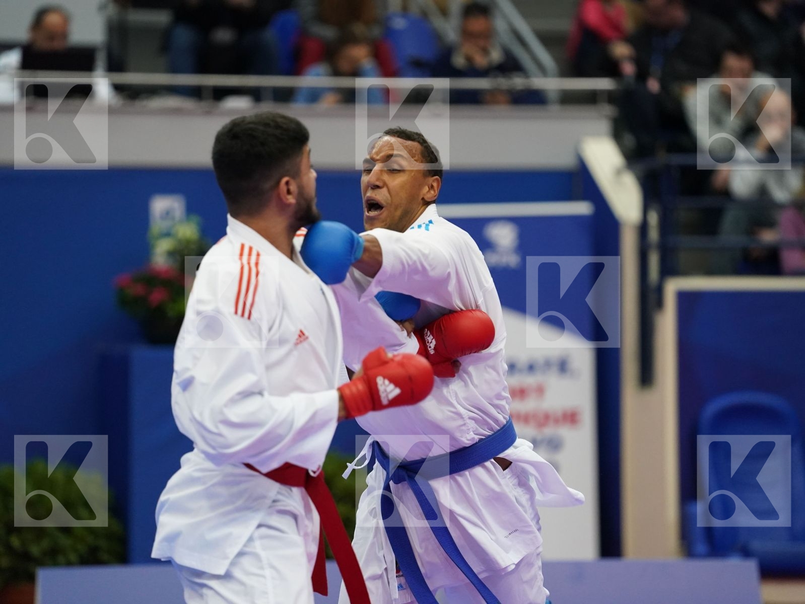 FILALI MEHDI (FRANCE) vs HORNE JONATHAN (GERMANY) in Senior Kumite 84+ Kg - Bronze bout
