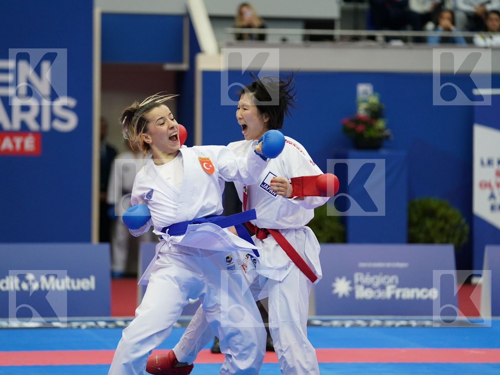 MIYAHARA MIHO (JAPAN) vs OZCELIK ARAPOGLU SERAP (TURKEY) in Senior Kumite -50 Kg - Gold bout