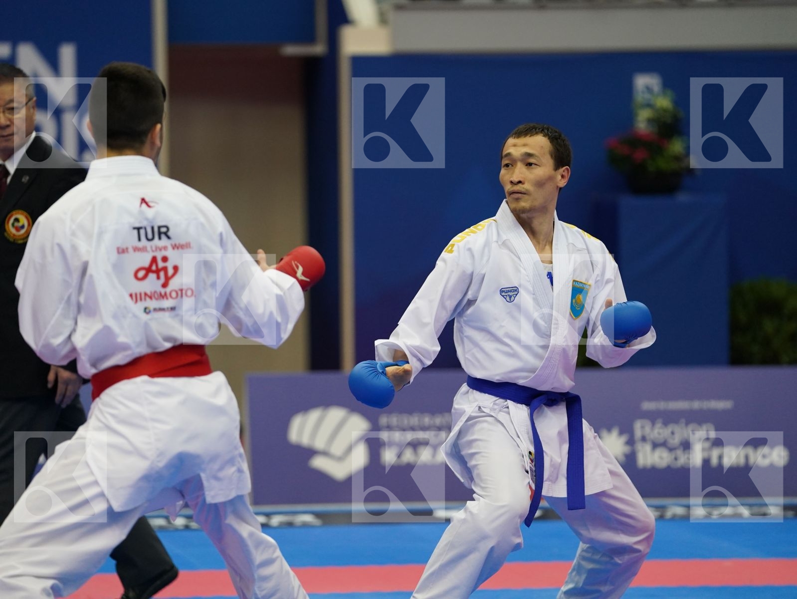 SAMDAN ERAY (TURKEY) vs ASSADILOV DARKHAN (KAZAKHSTAN) in Senior Kumite -60 Kg - Gold bout