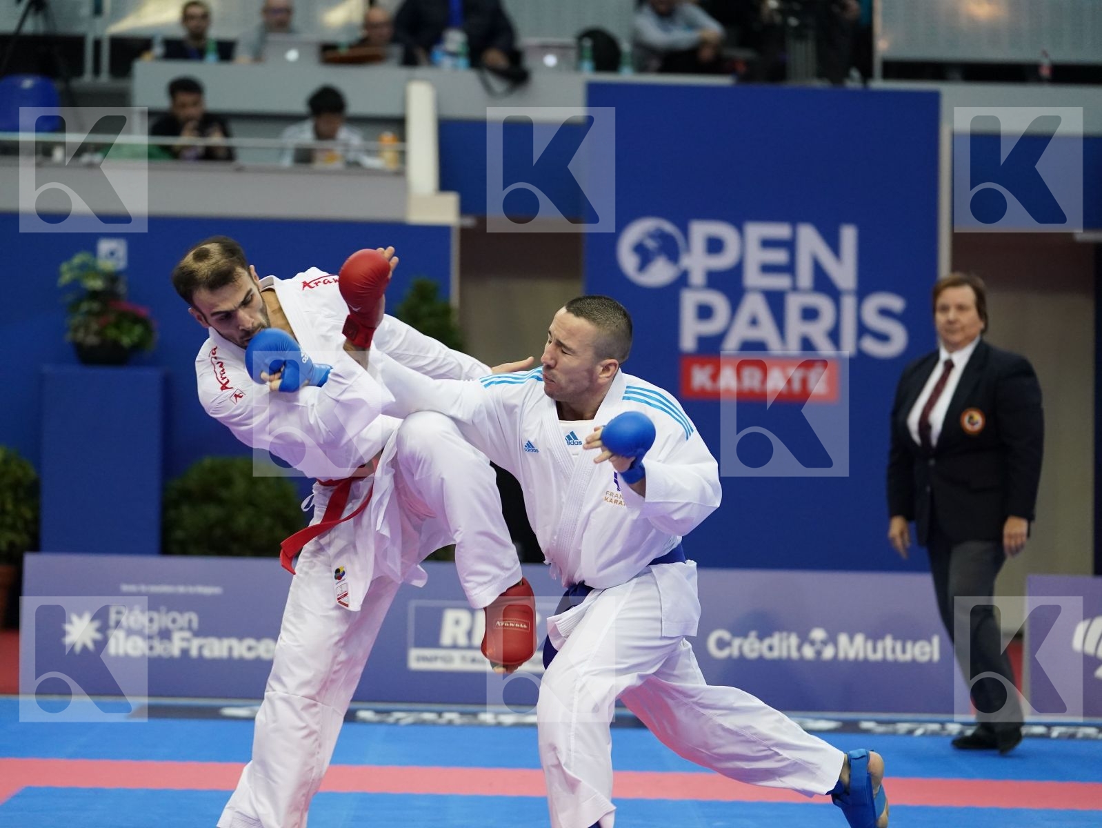 ASGARI GHONCHEH BAHMAN (IRAN) vs DA COSTA LOGAN (FRANCE) in Senior Kumite -75 Kg - Gold bout