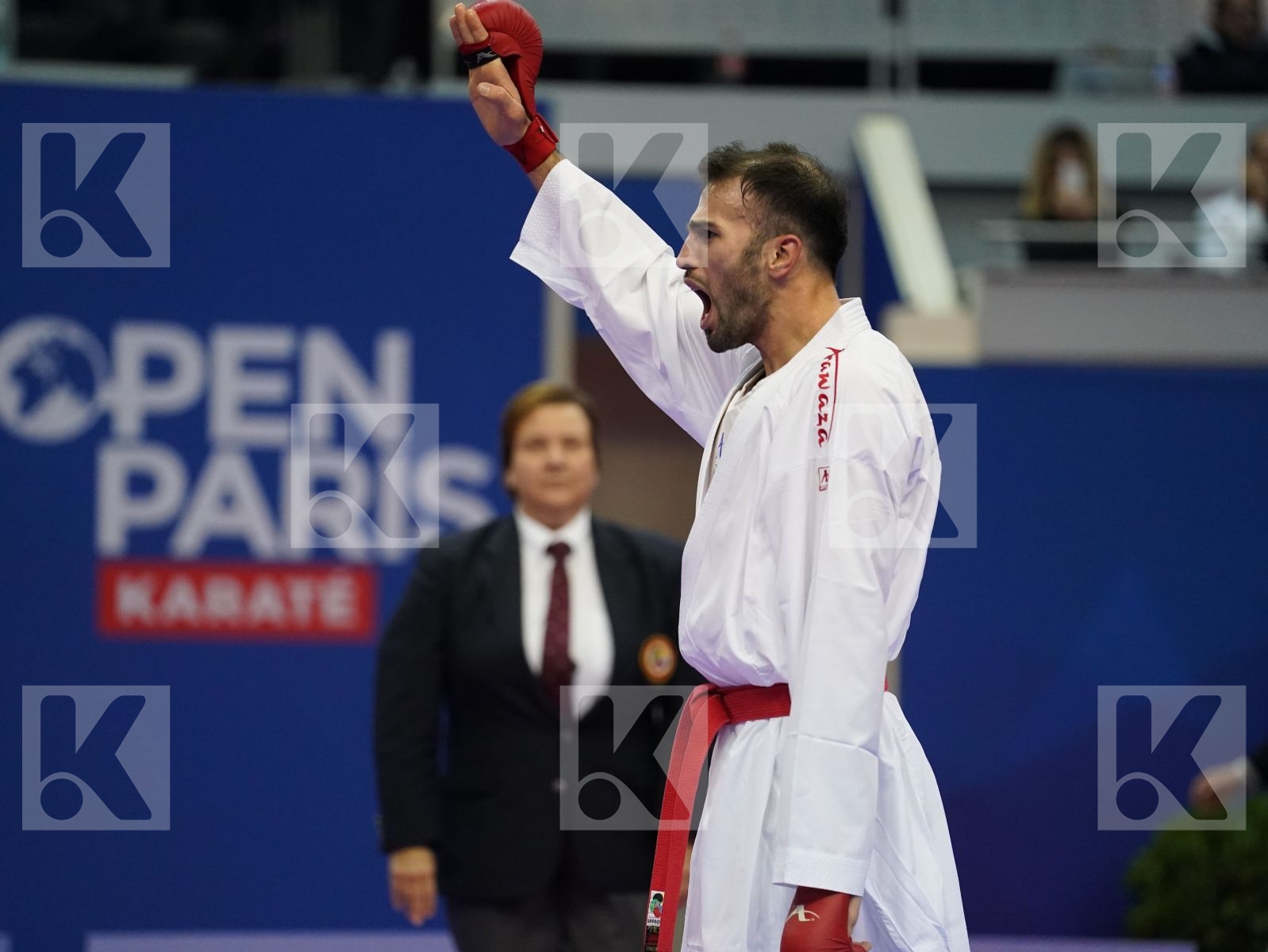 ASGARI GHONCHEH BAHMAN (IRAN) vs DA COSTA LOGAN (FRANCE) in Senior Kumite -75 Kg - Gold bout