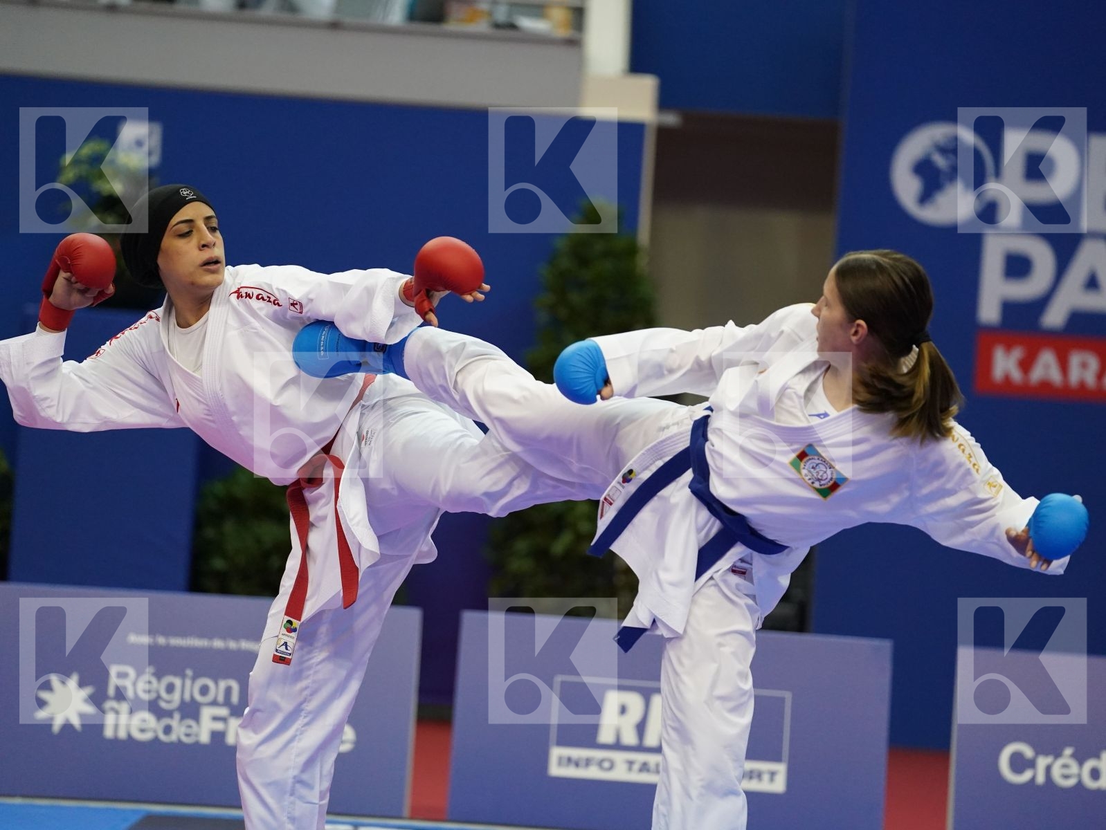 ABDELAZIZ FERYAL (EGYPT) vs ZARETSKA IRINA (AZERBAIJAN) in Senior Kumite -68 Kg - Gold bout