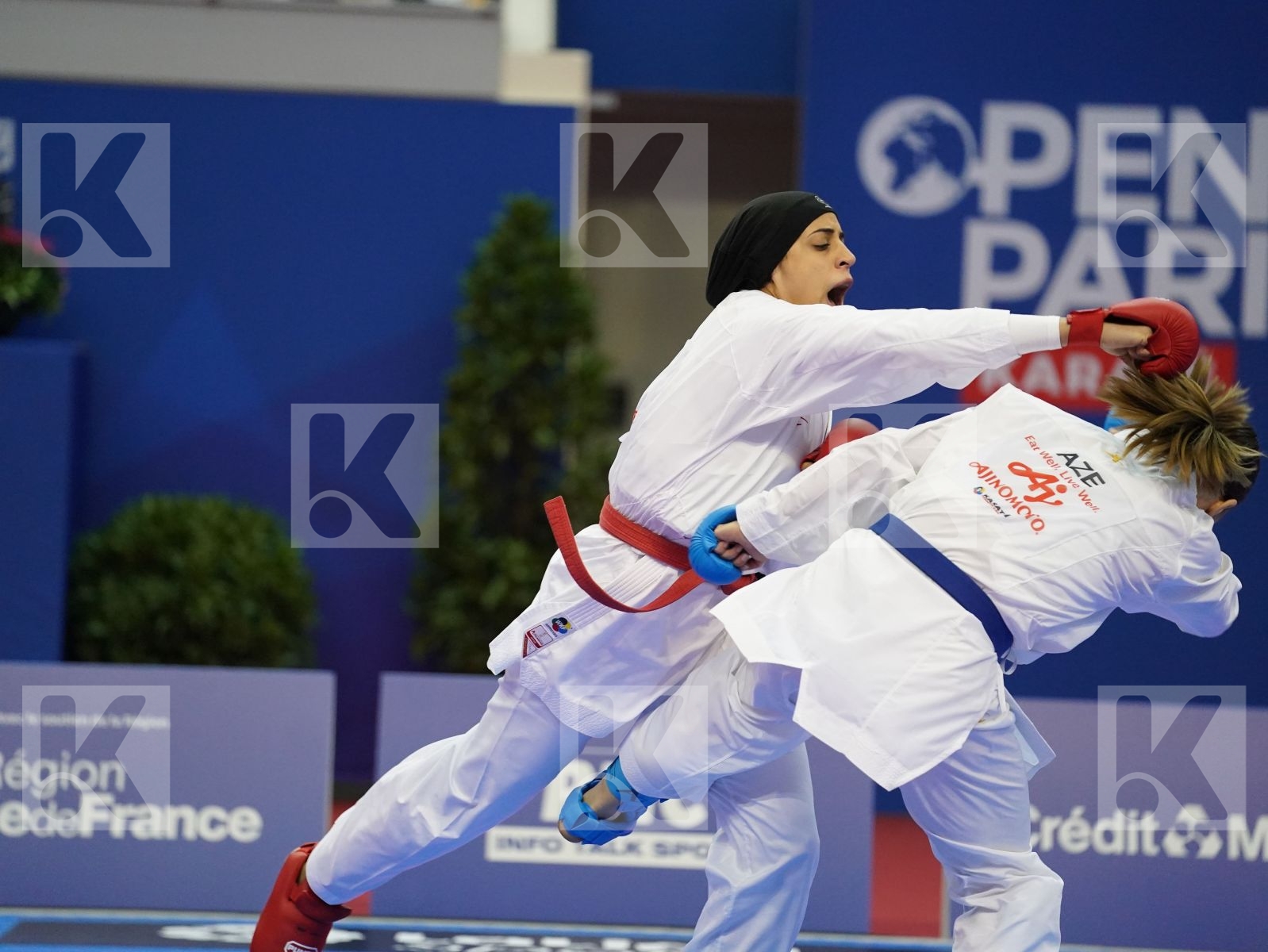 ABDELAZIZ FERYAL (EGYPT) vs ZARETSKA IRINA (AZERBAIJAN) in Senior Kumite -68 Kg - Gold bout