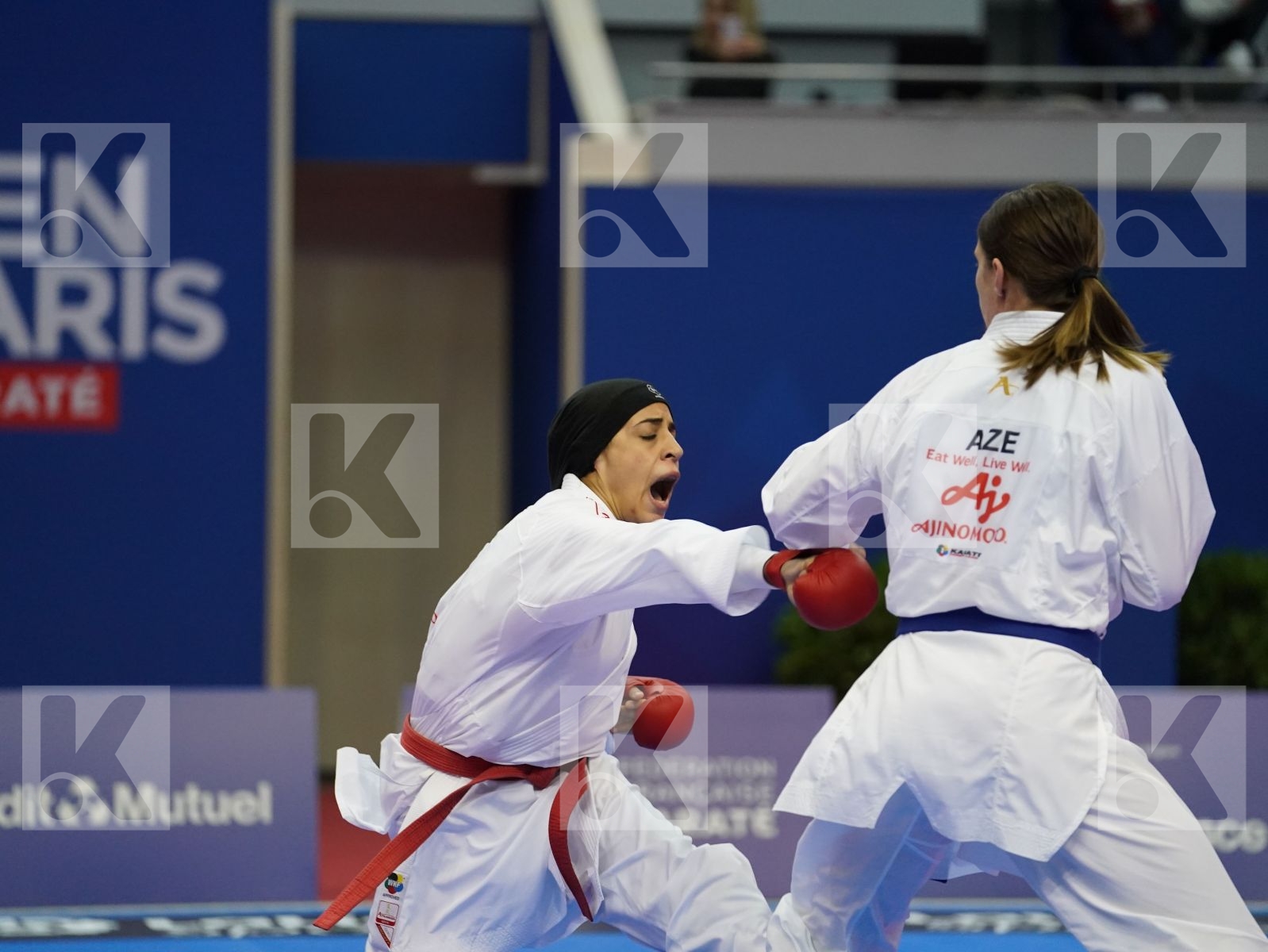 ABDELAZIZ FERYAL (EGYPT) vs ZARETSKA IRINA (AZERBAIJAN) in Senior Kumite -68 Kg - Gold bout