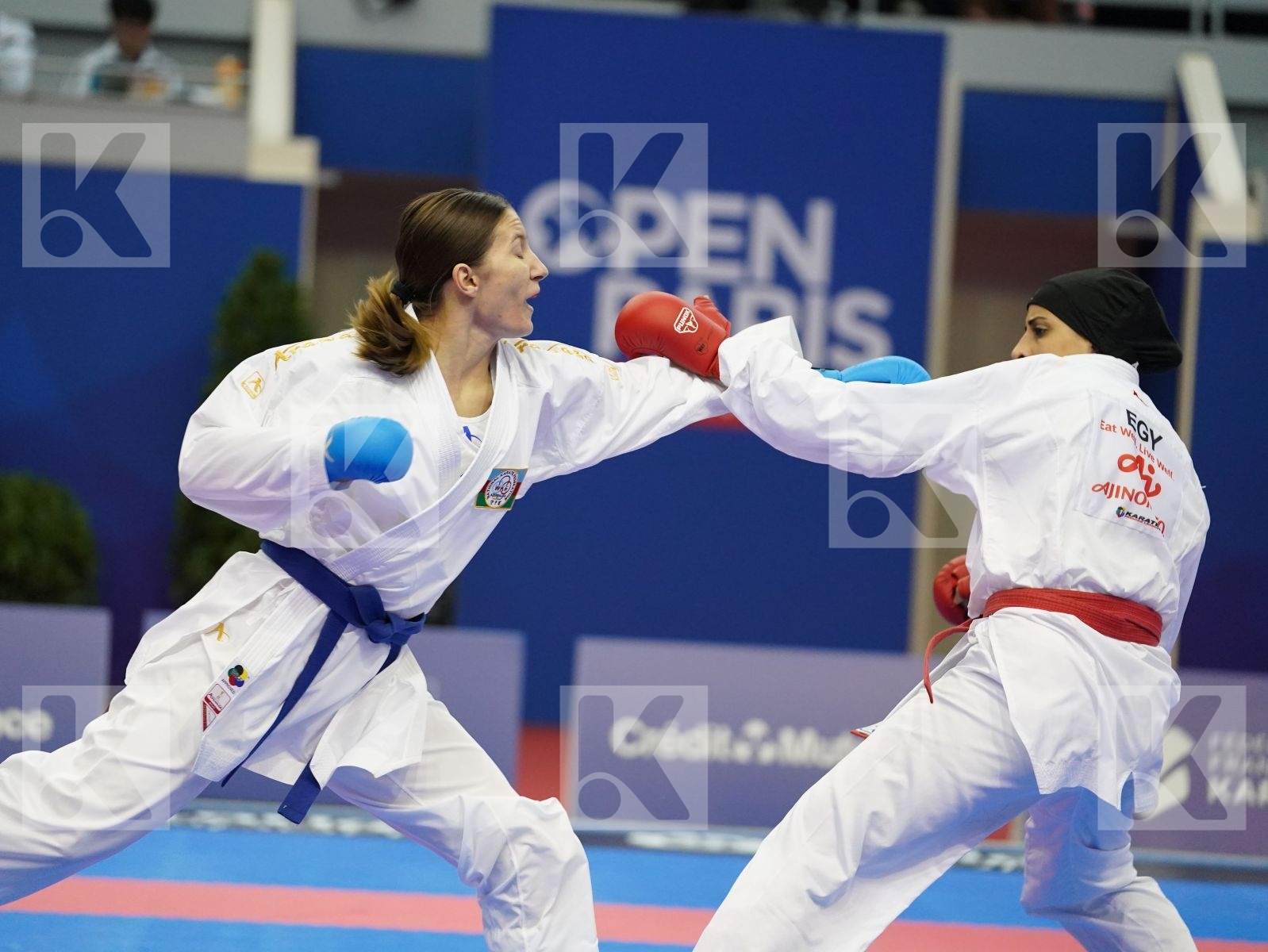 ABDELAZIZ FERYAL (EGYPT) vs ZARETSKA IRINA (AZERBAIJAN) in Senior Kumite -68 Kg - Gold bout