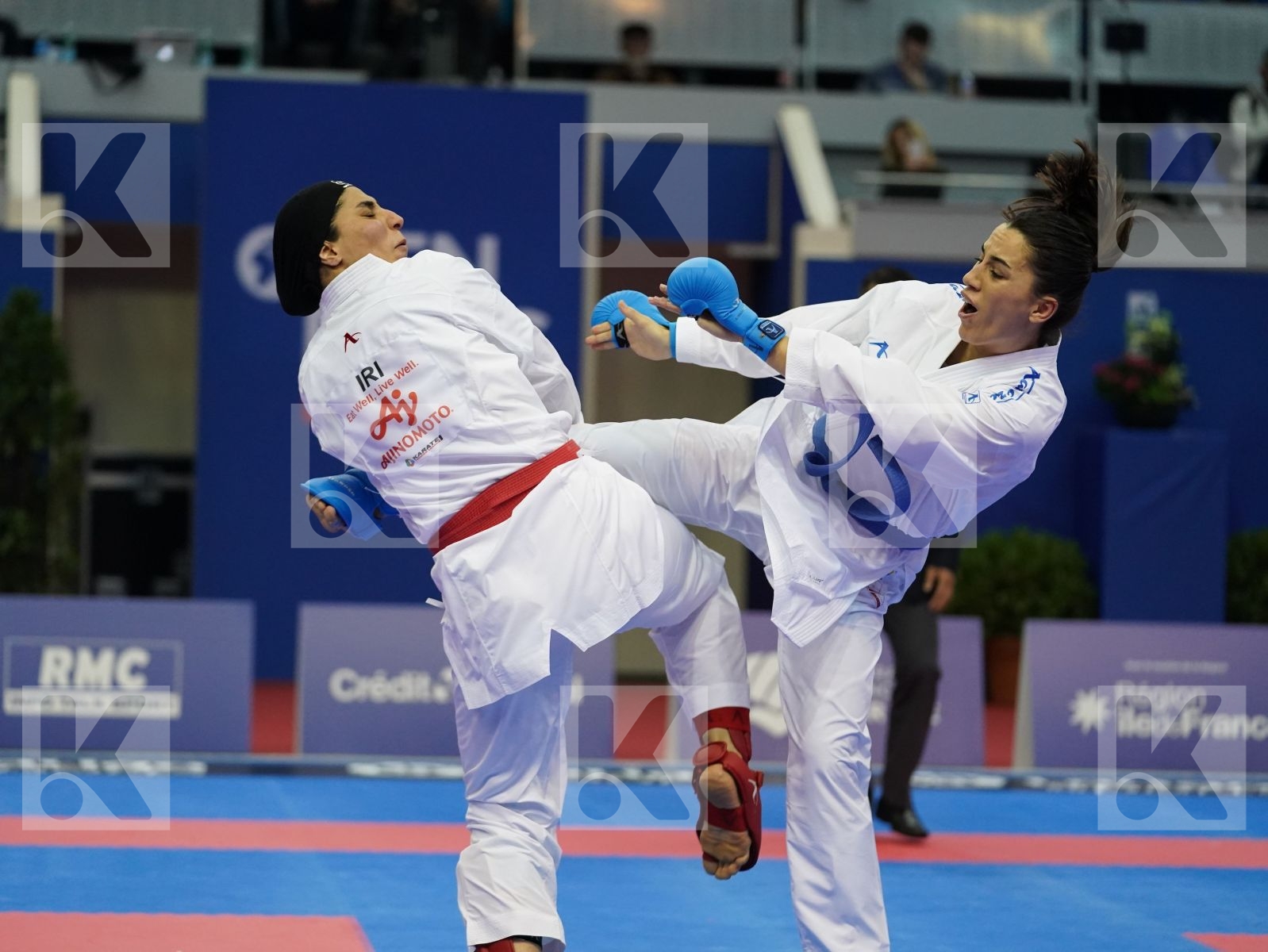 ABBASALI HAMIDEH (IRAN) vs HOCAOGLU AKYOL MELTEM (TURKEY) in Senior Kumite 68+ Kg - Gold bout
