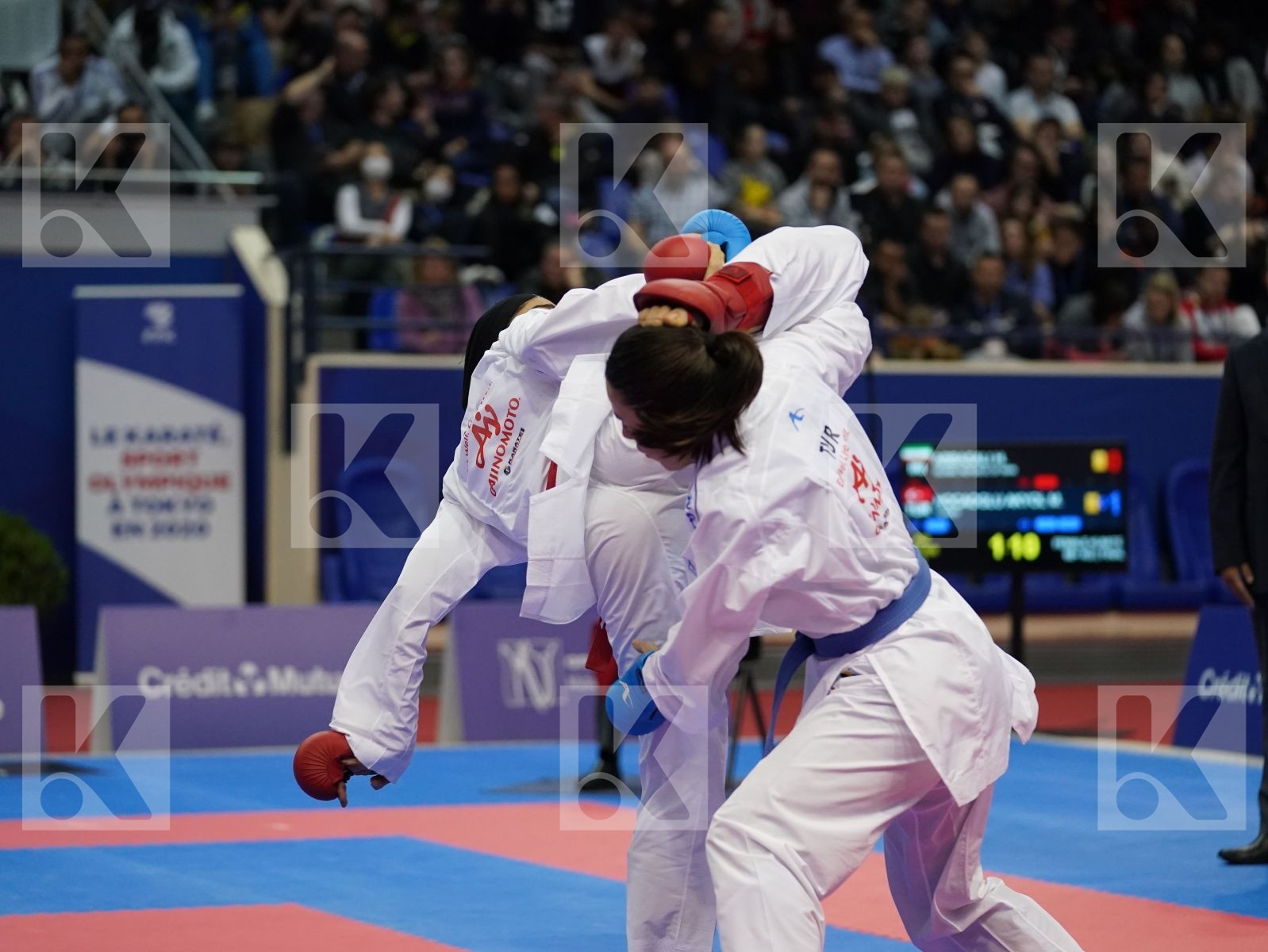 ABBASALI HAMIDEH (IRAN) vs HOCAOGLU AKYOL MELTEM (TURKEY) in Senior Kumite 68+ Kg - Gold bout