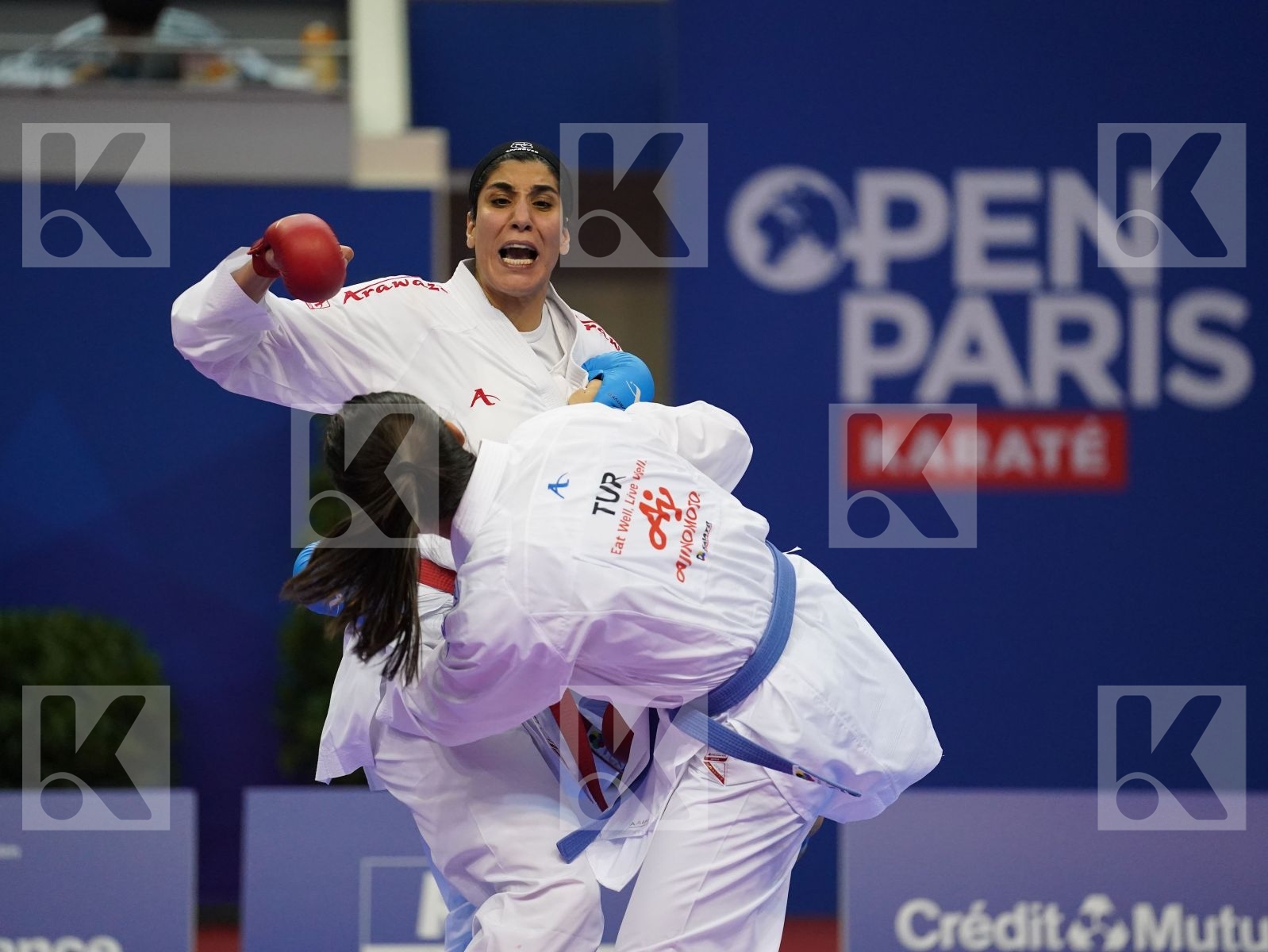 ABBASALI HAMIDEH (IRAN) vs HOCAOGLU AKYOL MELTEM (TURKEY) in Senior Kumite 68+ Kg - Gold bout