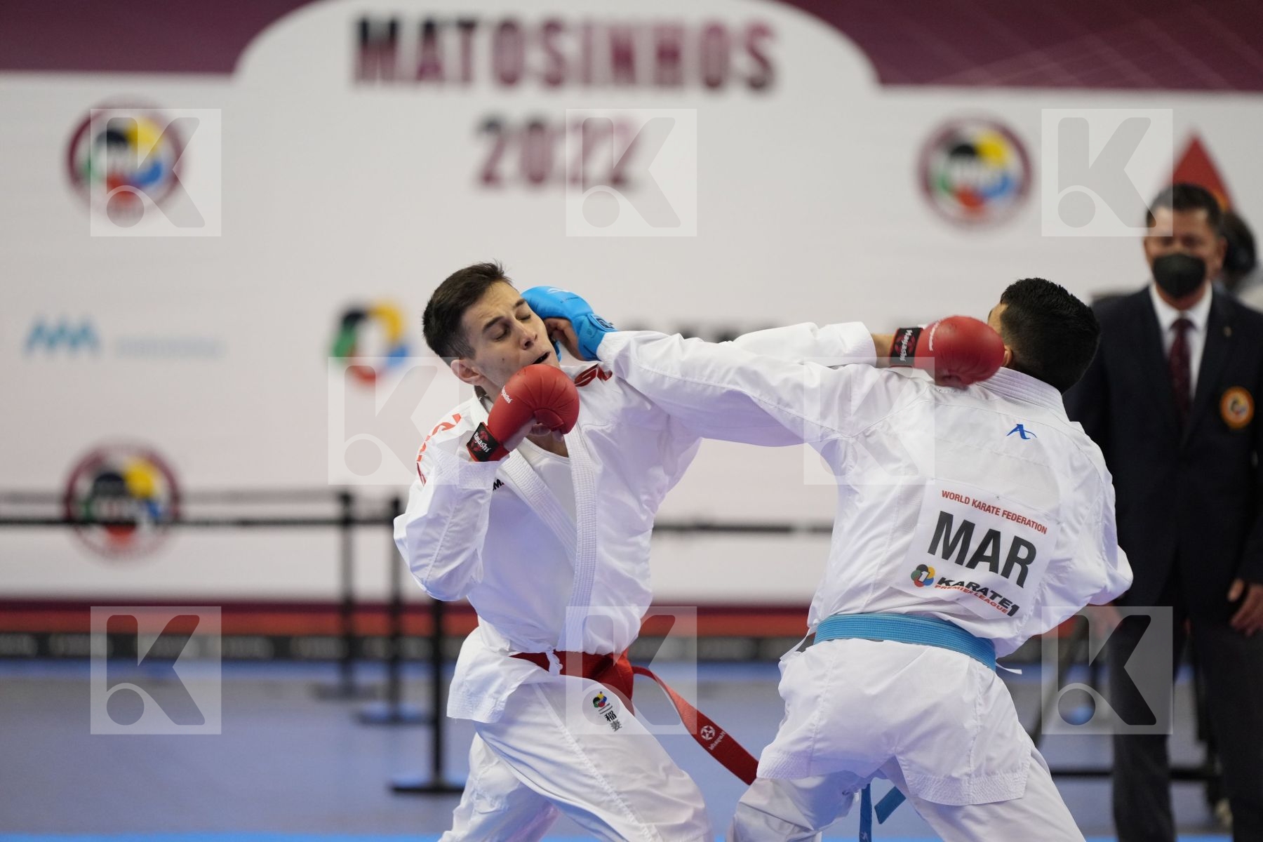 Kumite bronze bout featuring Danilo Greco & Oussama Edari