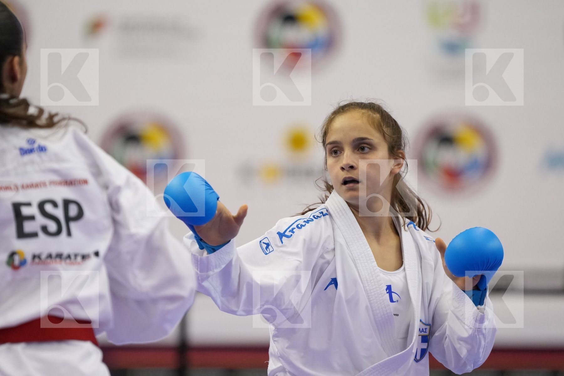Kumite bronze bout featuring FERNANDEZ OSORIO CARLOTA & Stoli Maria