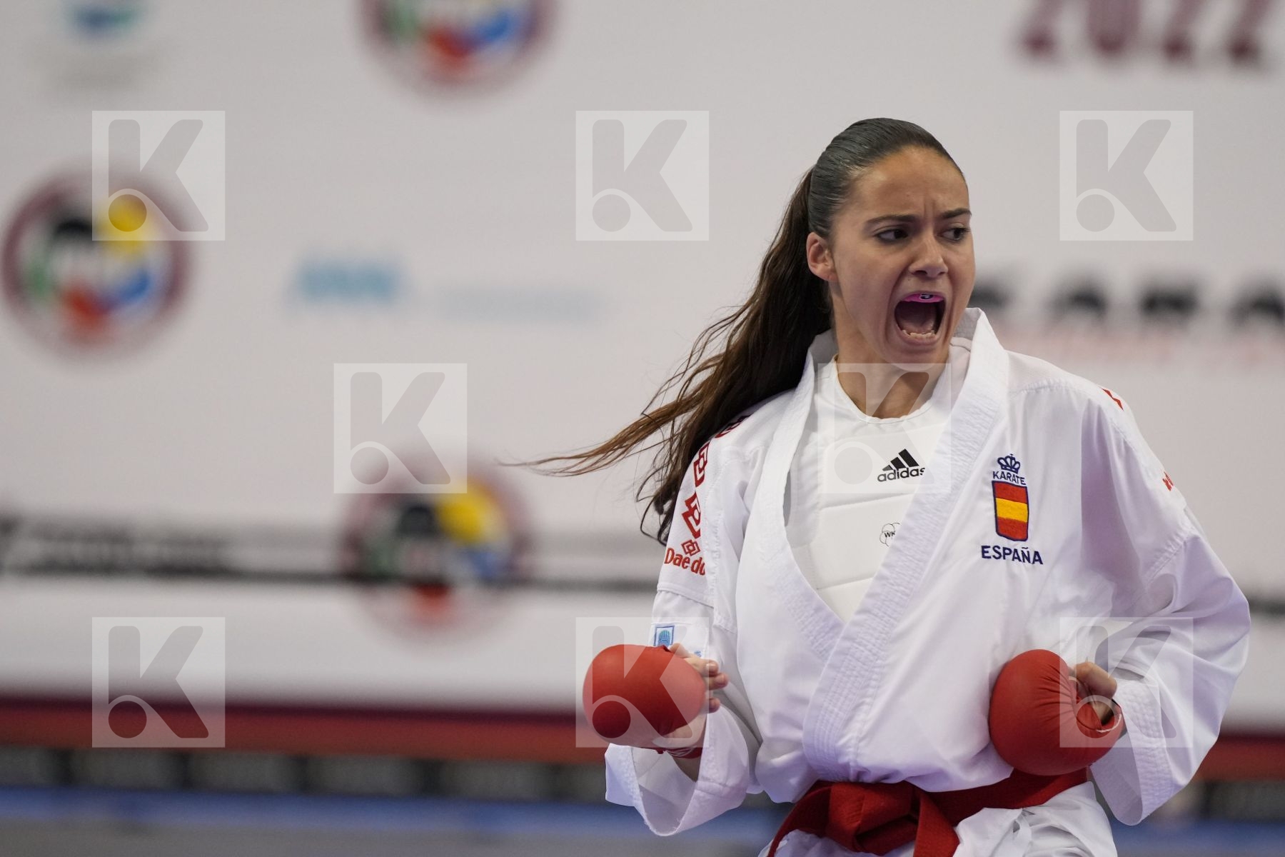 Kumite bronze bout featuring FERNANDEZ OSORIO CARLOTA & Stoli Maria