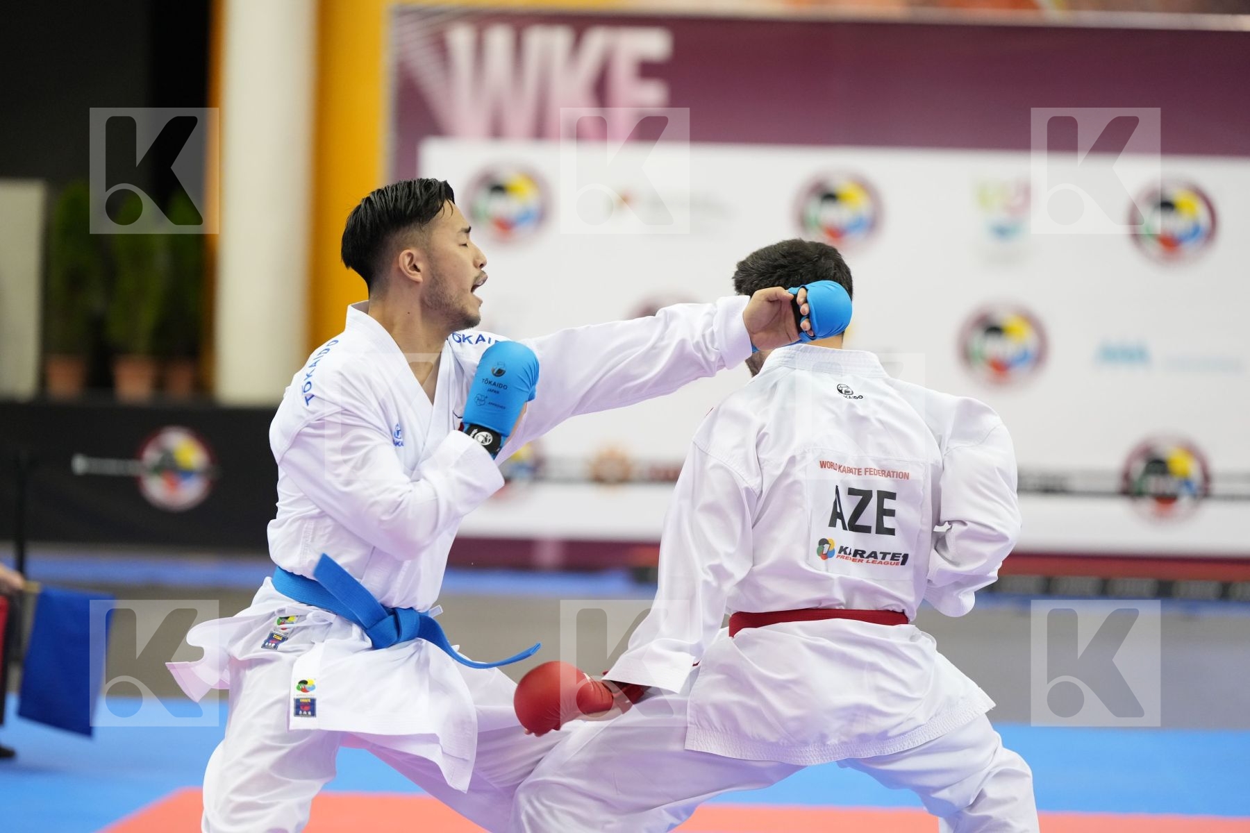 Kumite bronze bout featuring AGHALARZADE TURAL & Nakano Soichiro