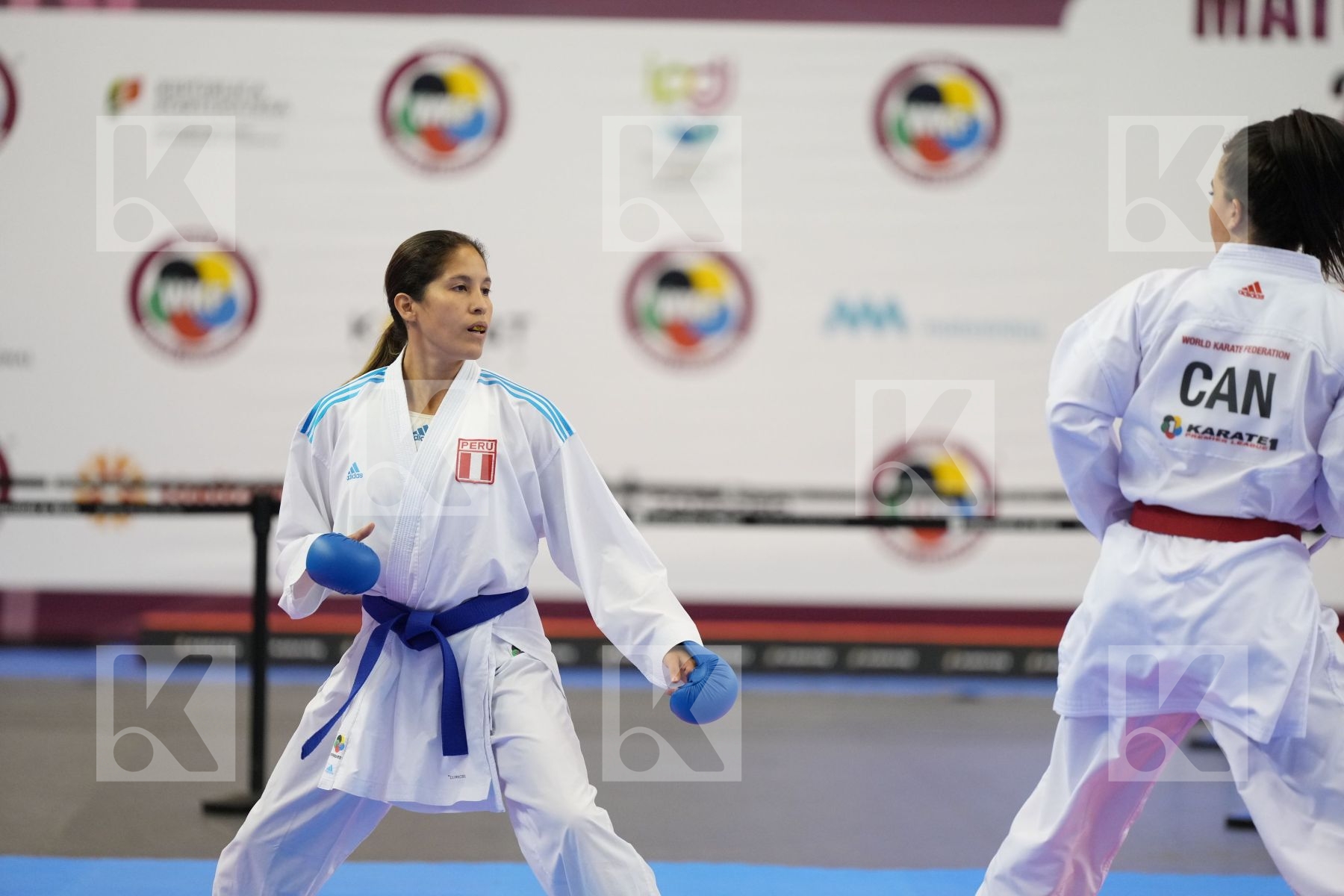 Kumite bronze bout featuring Haya Jumaa & Alexandra Grande
