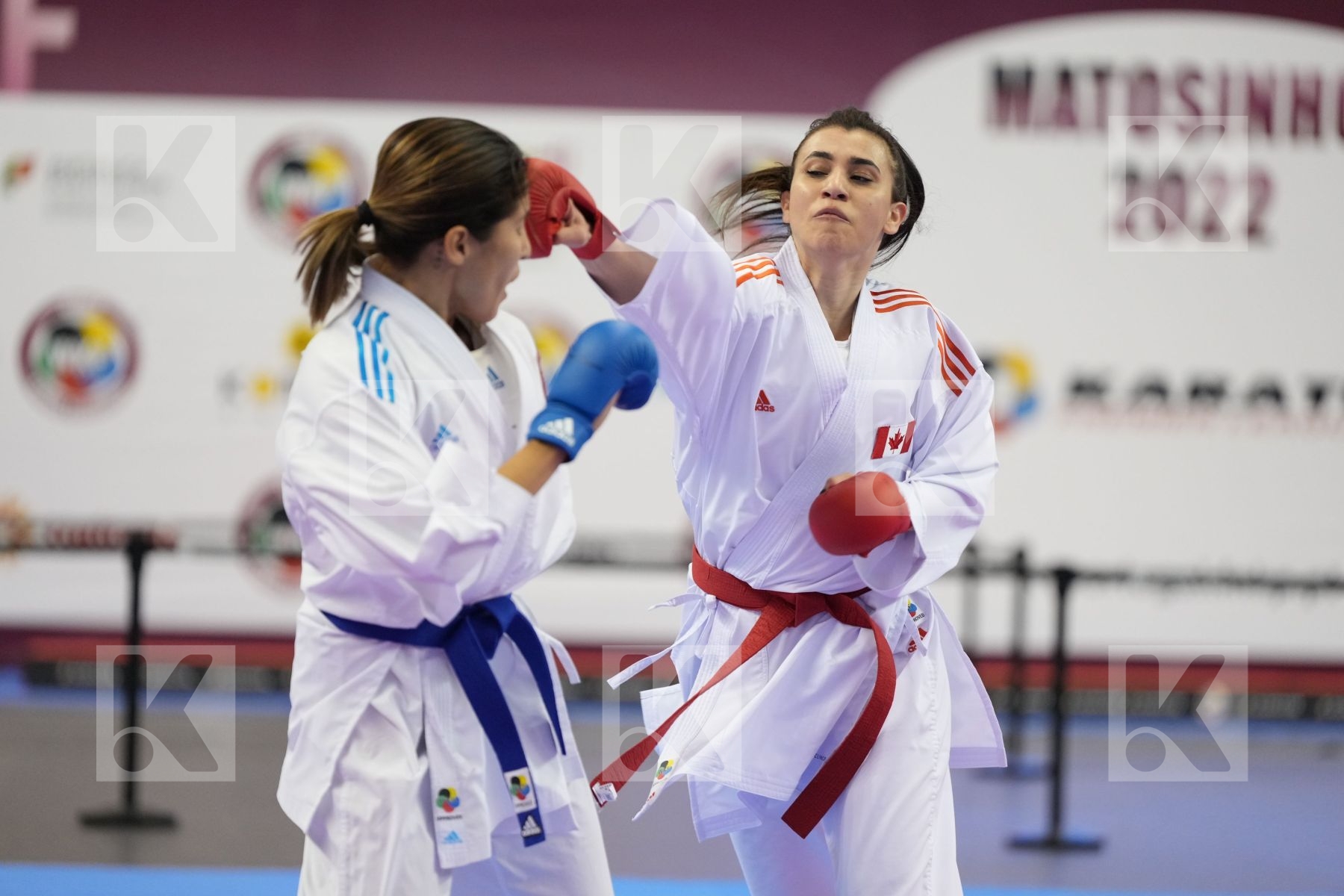 Kumite bronze bout featuring Haya Jumaa & Alexandra Grande