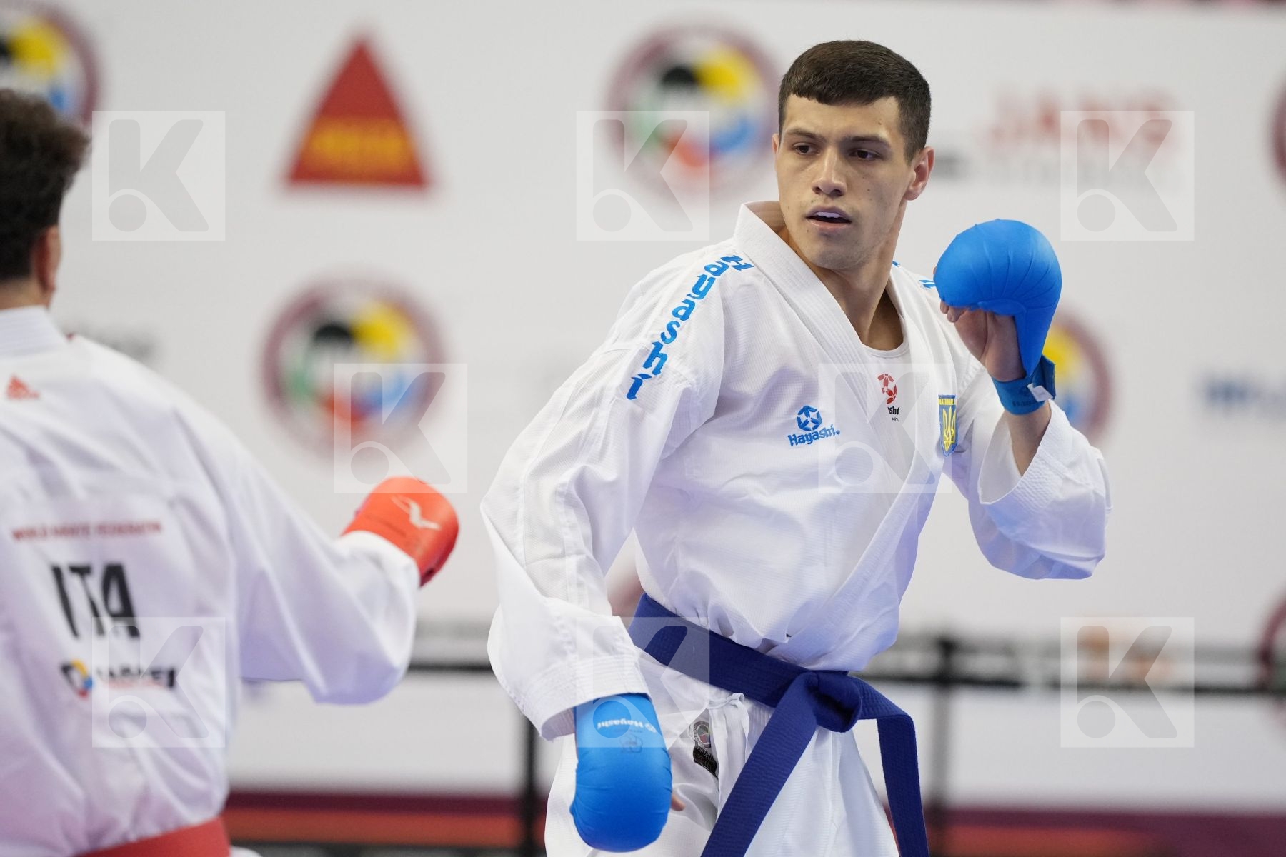 Kumite bronze bout featuring Lorenzo Pietromarchi & Andrii Zaplitnyi