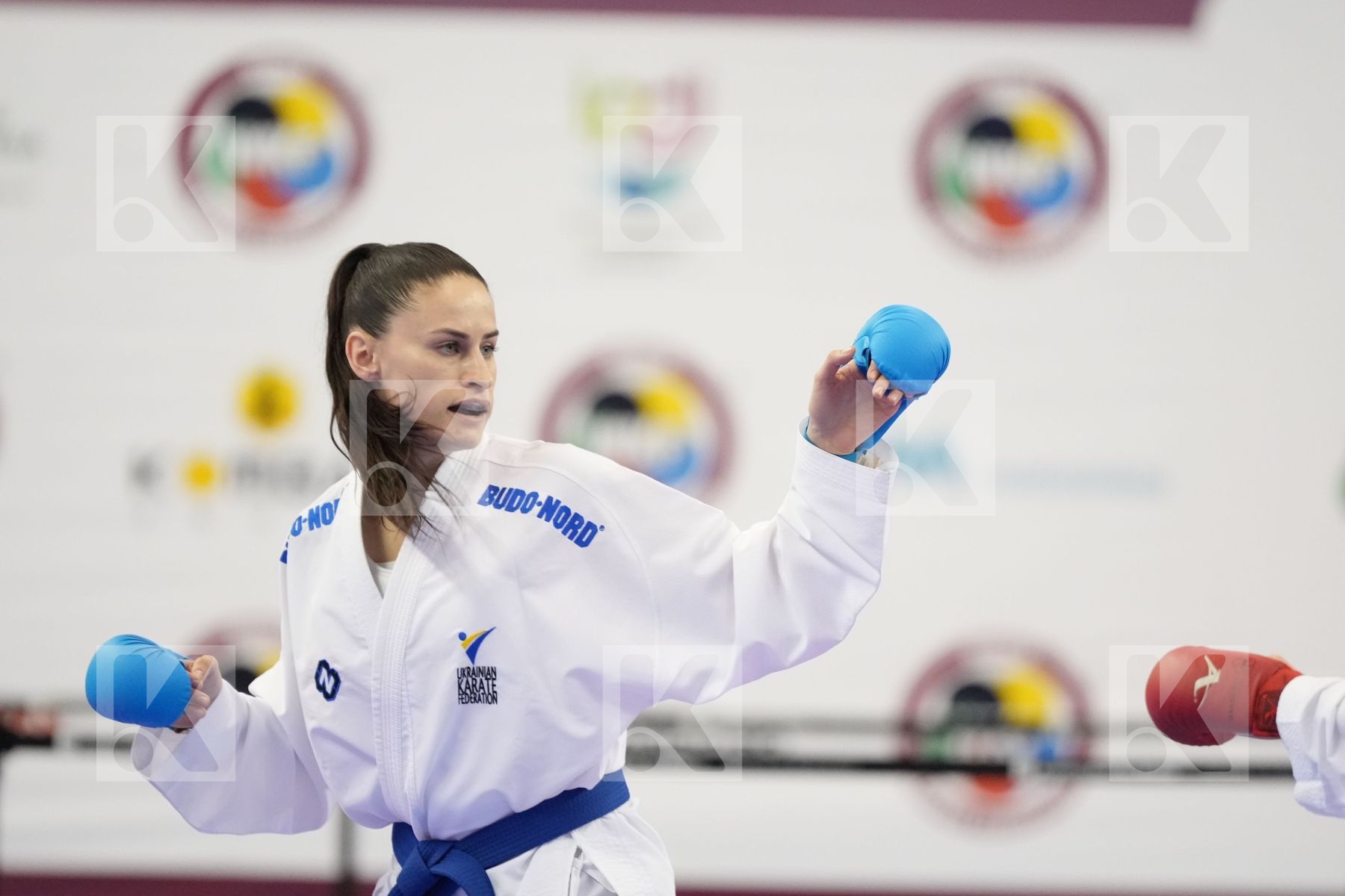 Kumite bronze bout featuring Miroslava Kopunova & Alyna Melnyk