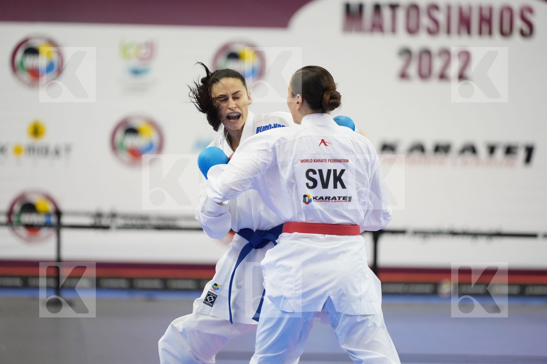 Kumite bronze bout featuring Miroslava Kopunova & Alyna Melnyk