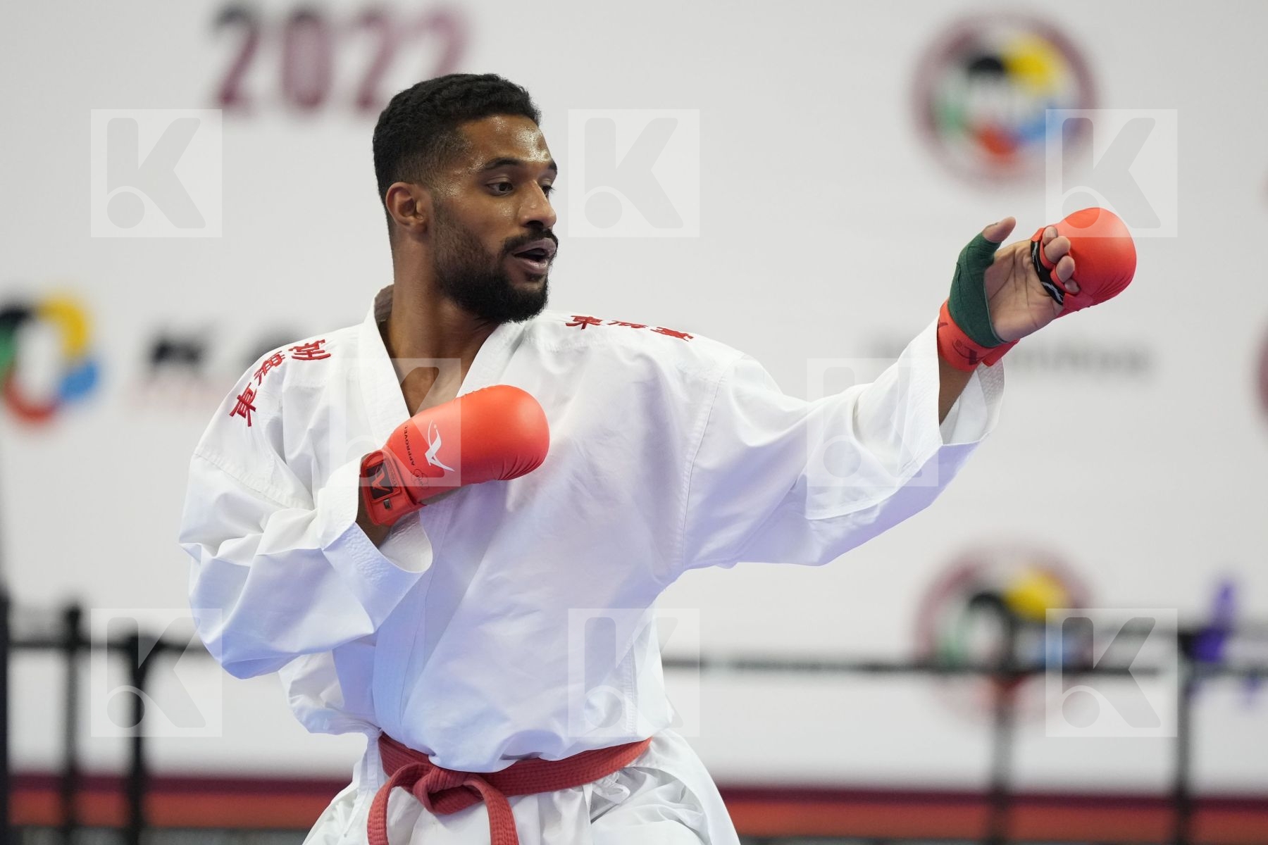 Kumite bronze bout featuring MINARDI ANDREA & ALNASHRI FARAJ