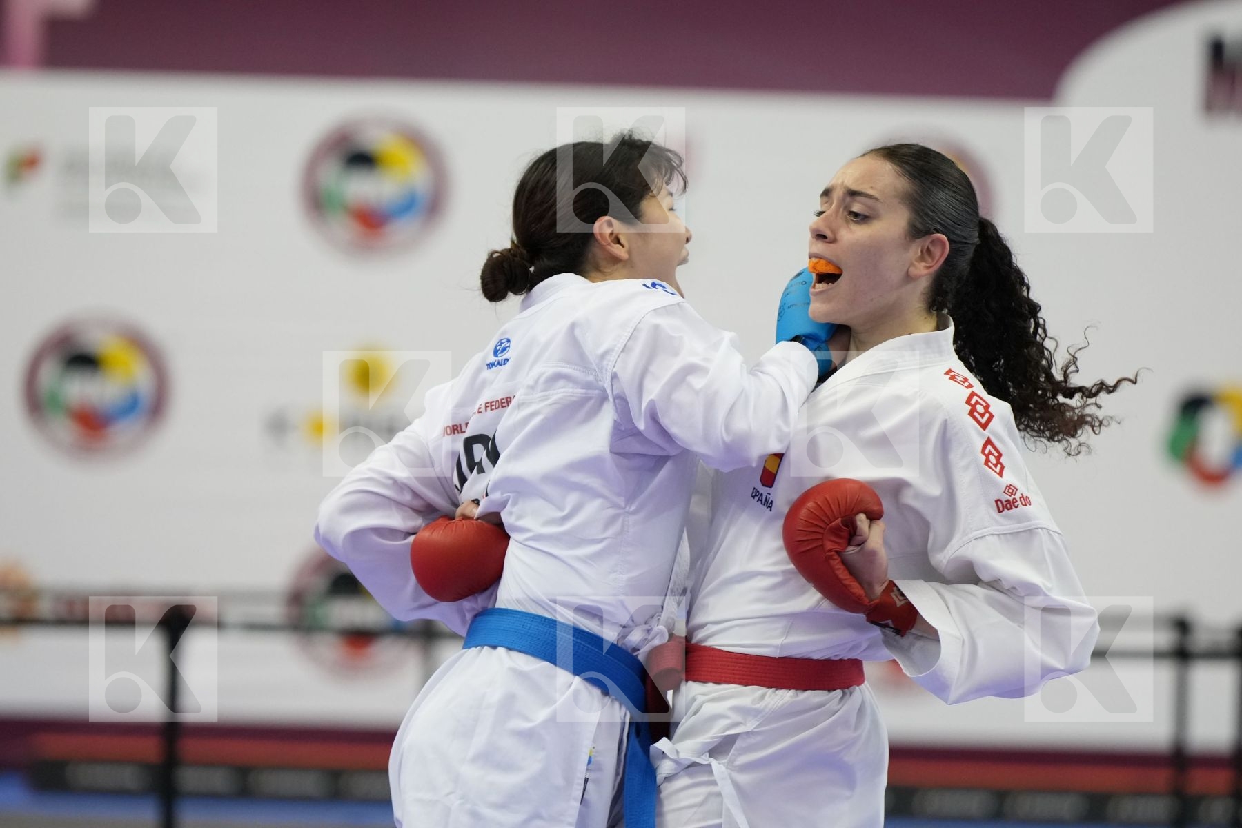 Kumite bronze bout featuring SAITO AYAKA & PASCUAL CHICO MARTA