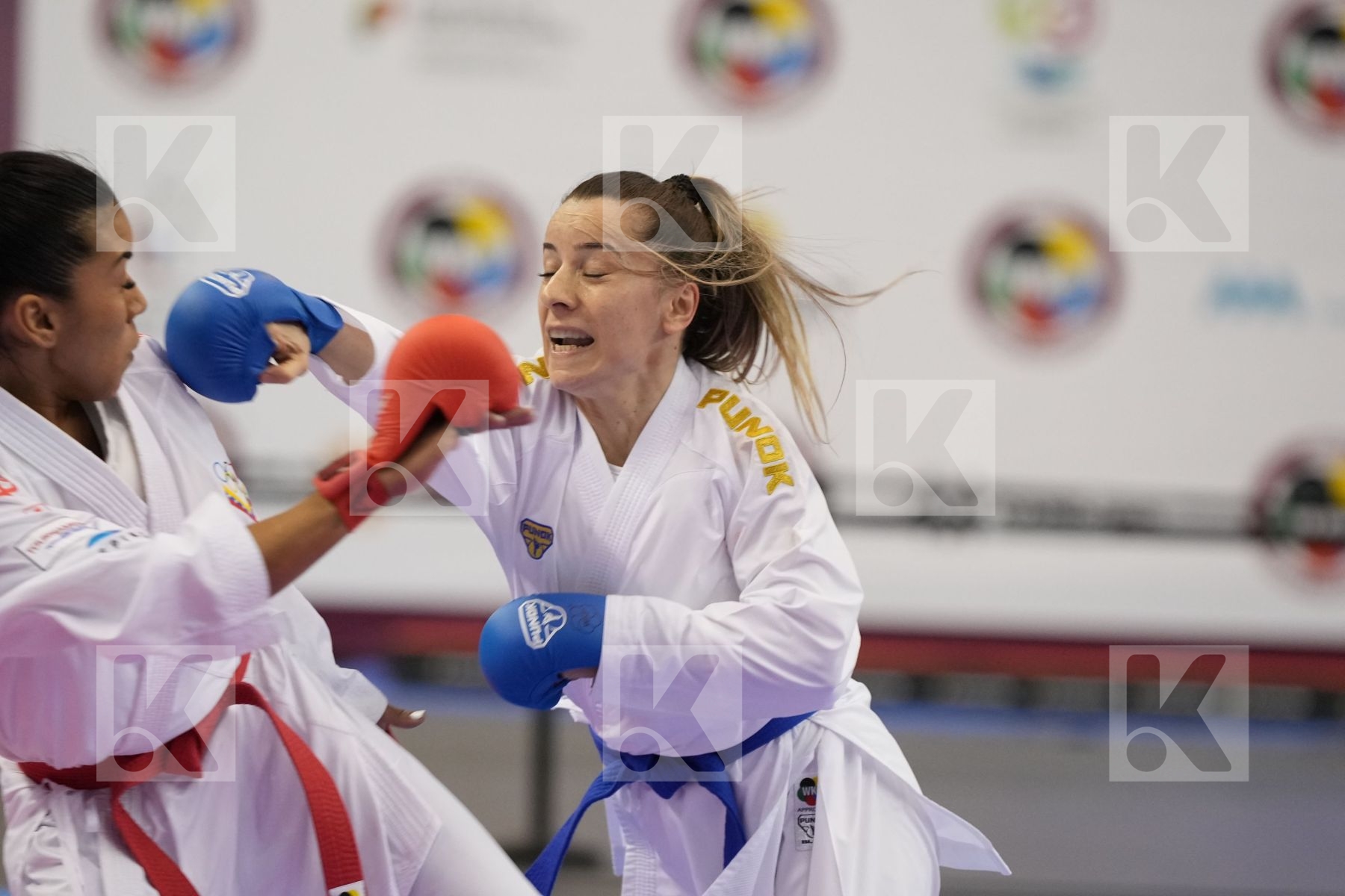 Kumite final bout featuring SALAZAR YORGELIS & OZCELIK ARAPOGLU SERAP