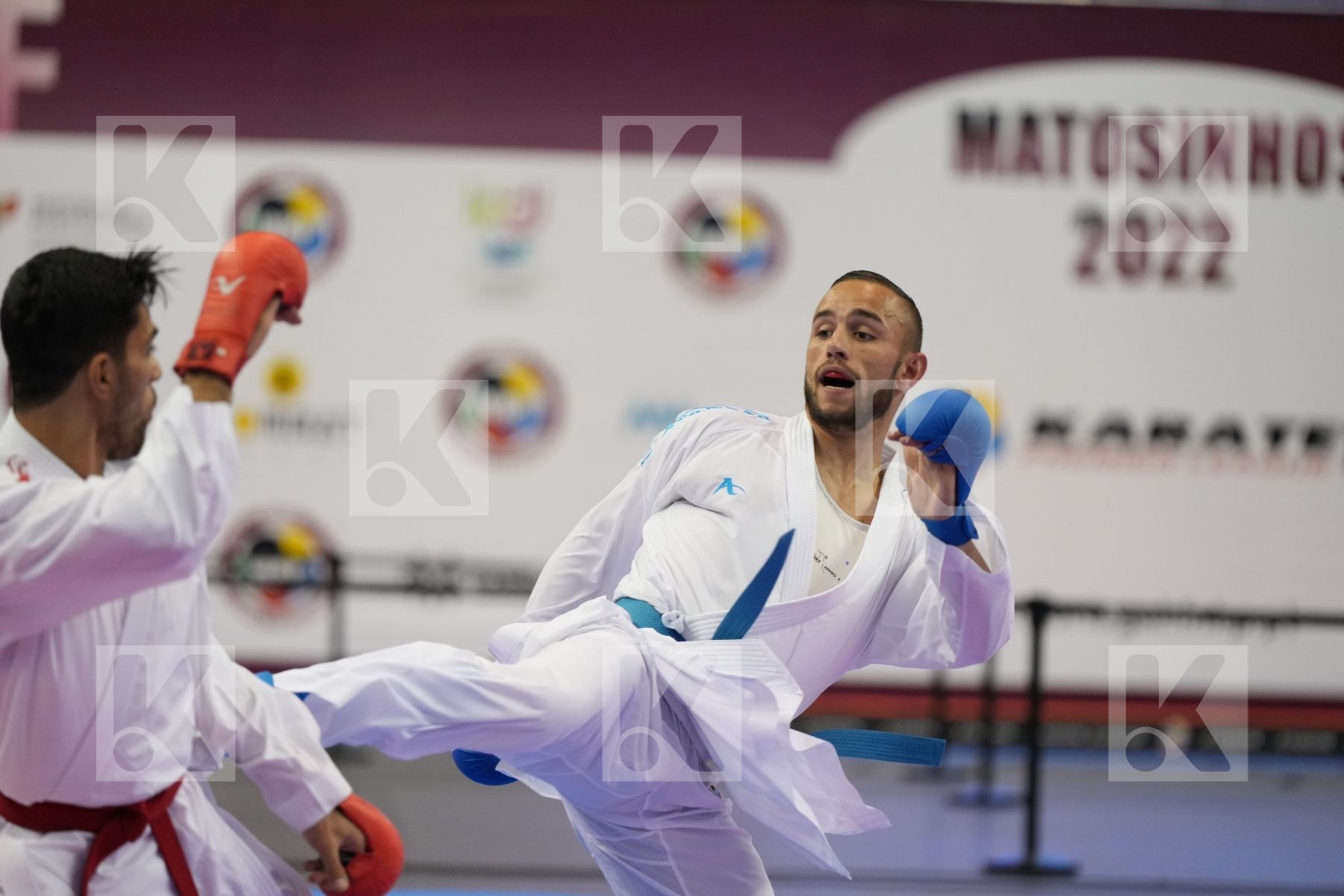 Kumite final bout featuring ALMASATFA ABDEL RAHMAN & DA COSTA STEVEN