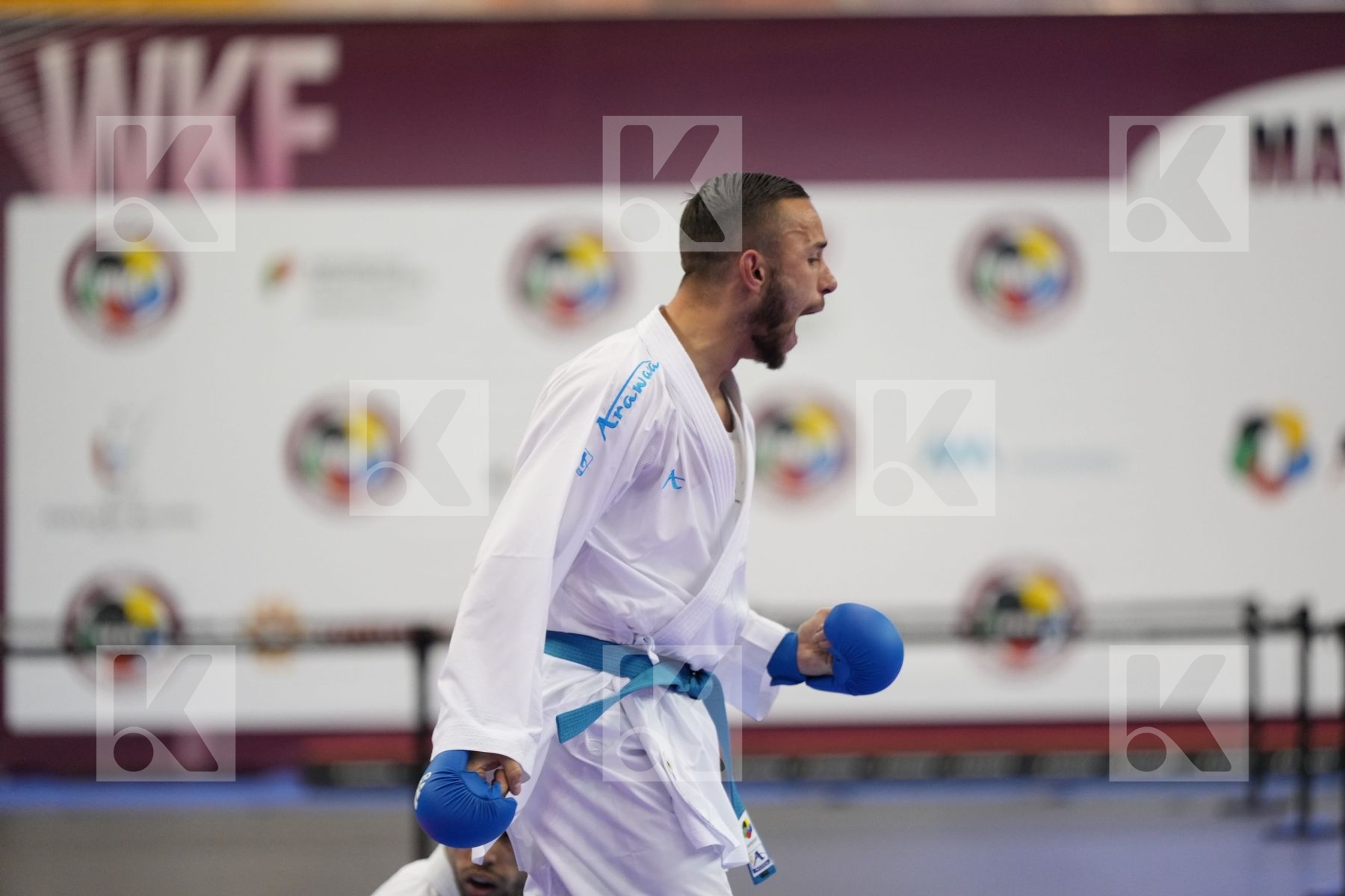 Kumite final bout featuring ALMASATFA ABDEL RAHMAN & DA COSTA STEVEN