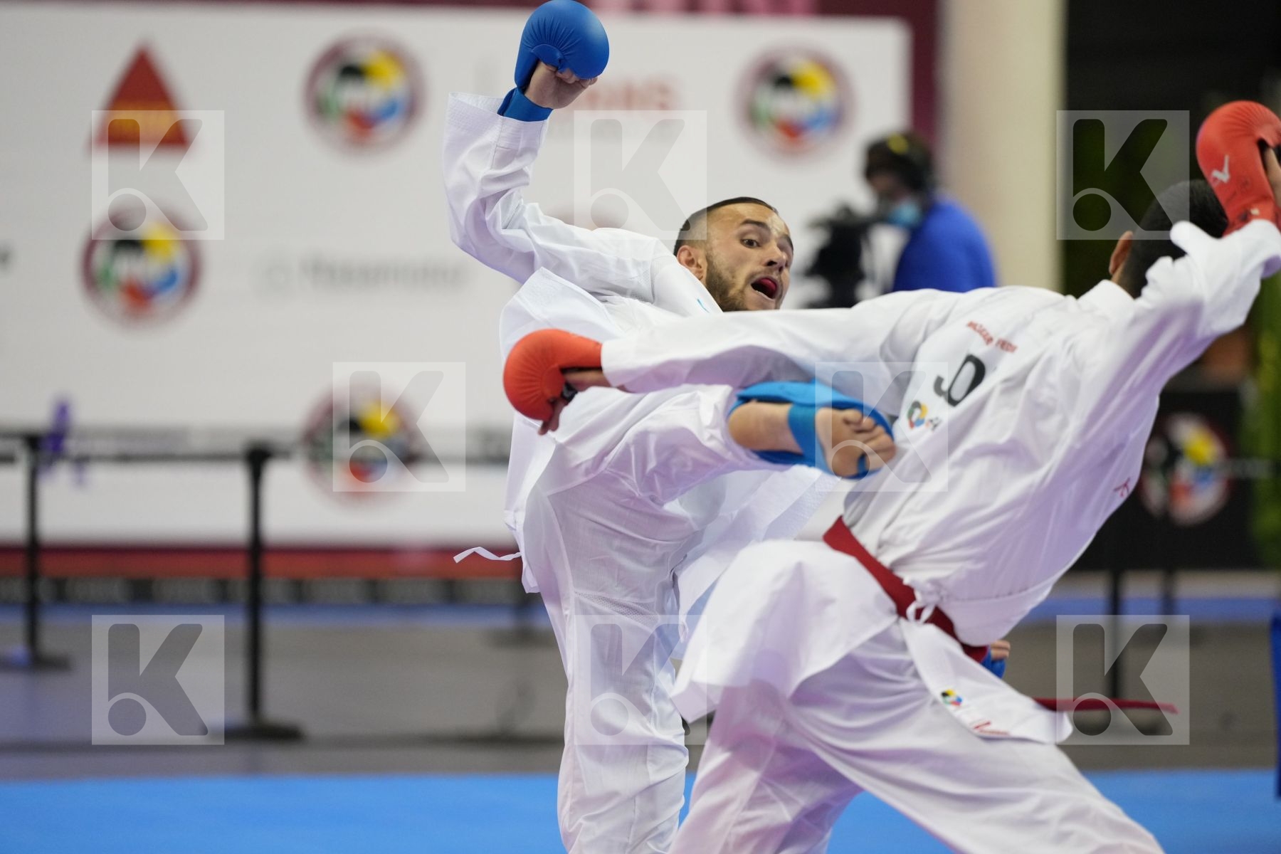 Kumite final bout featuring ALMASATFA ABDEL RAHMAN & DA COSTA STEVEN