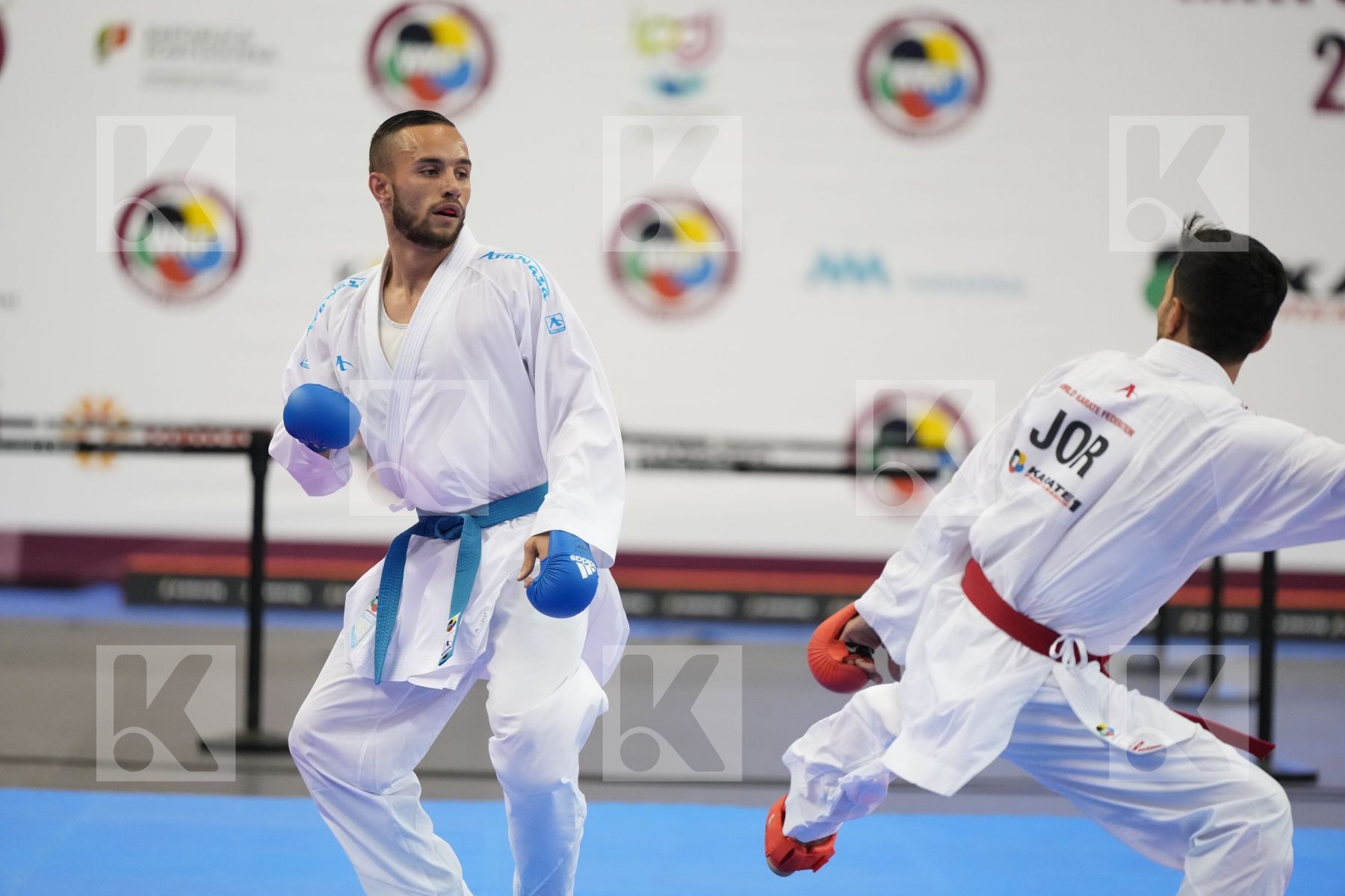 Kumite final bout featuring ALMASATFA ABDEL RAHMAN & DA COSTA STEVEN