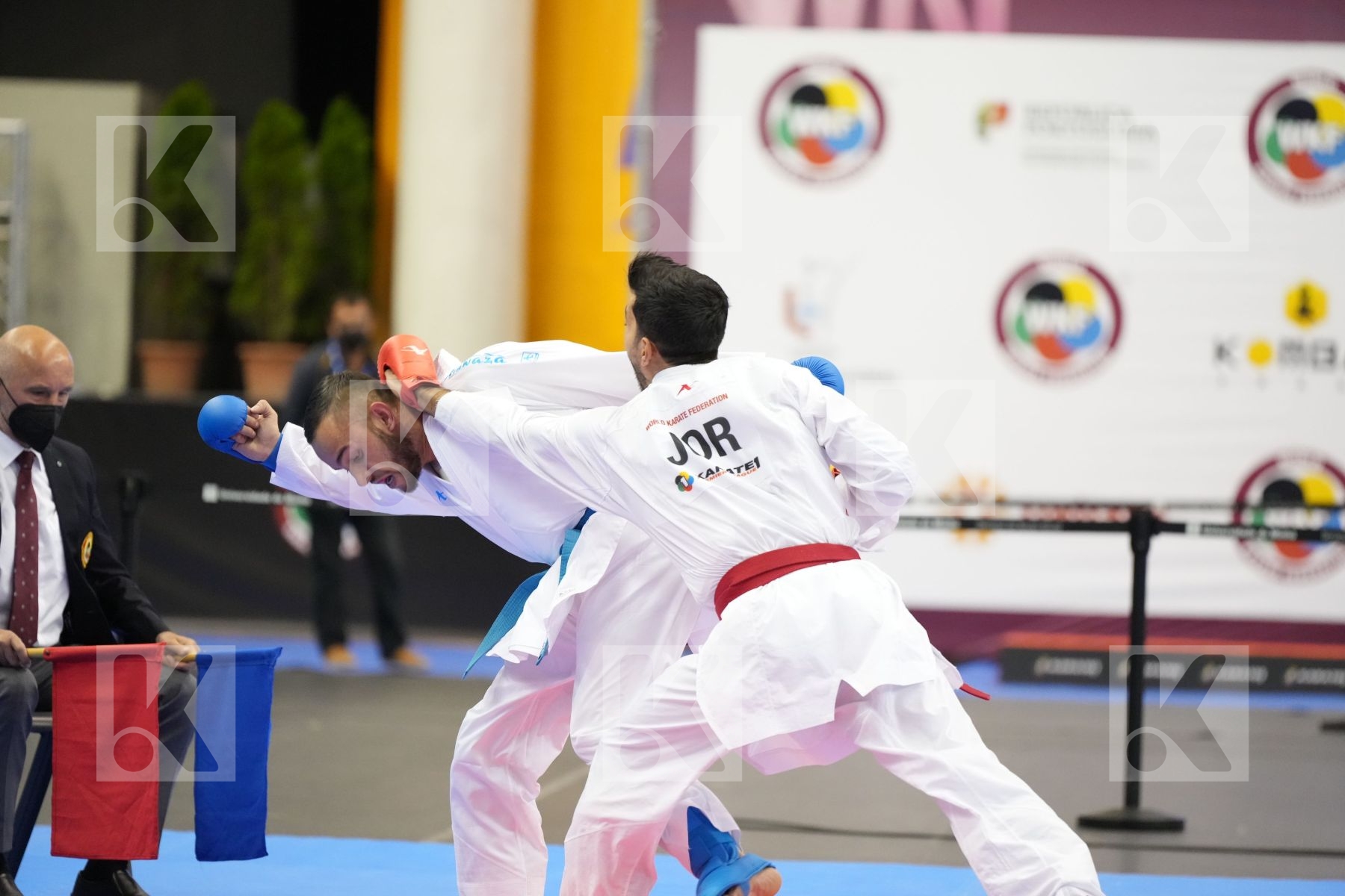 Kumite final bout featuring ALMASATFA ABDEL RAHMAN & DA COSTA STEVEN