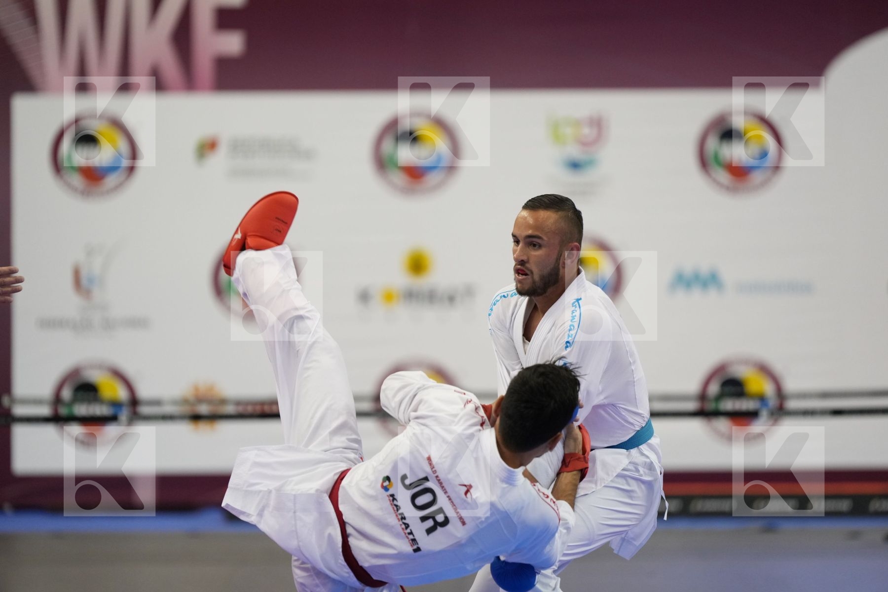 Kumite final bout featuring ALMASATFA ABDEL RAHMAN & DA COSTA STEVEN