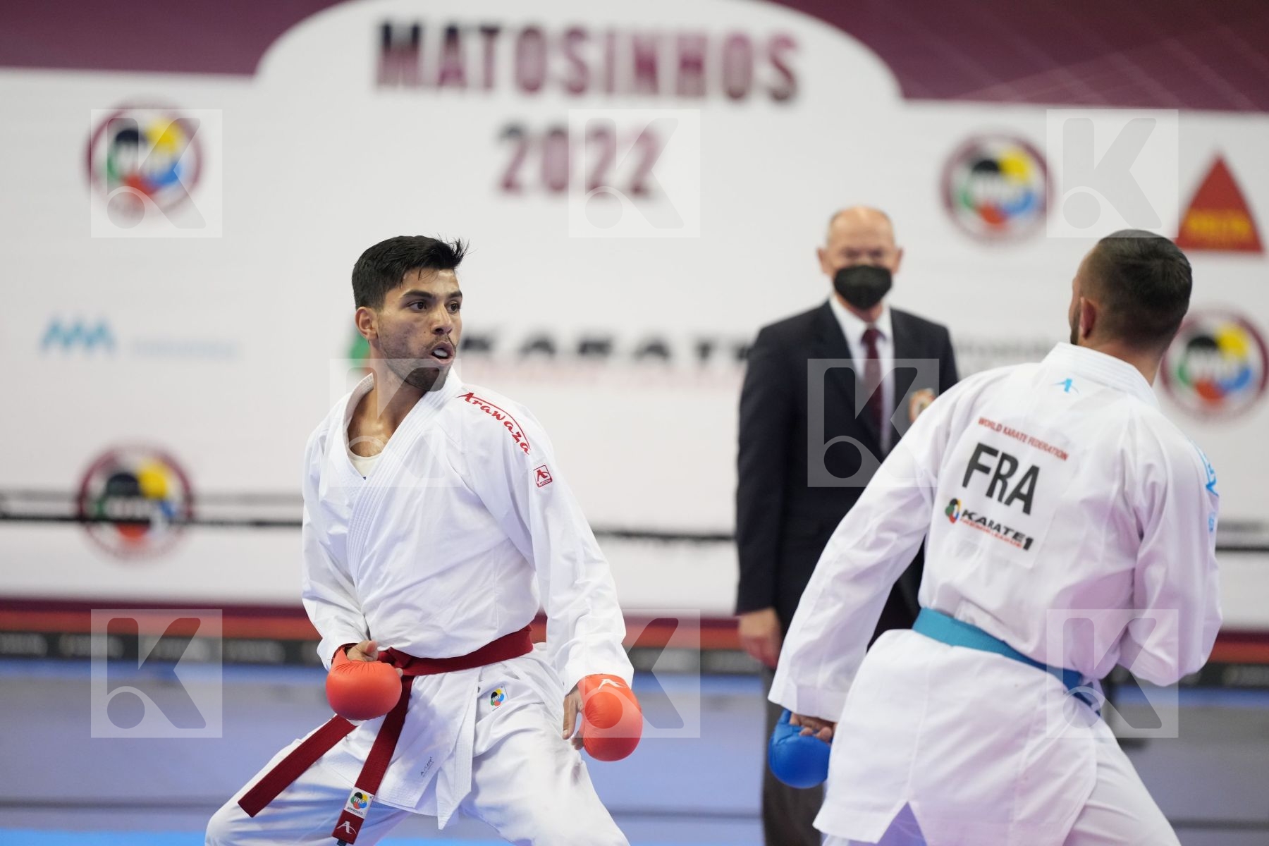 Kumite final bout featuring ALMASATFA ABDEL RAHMAN & DA COSTA STEVEN