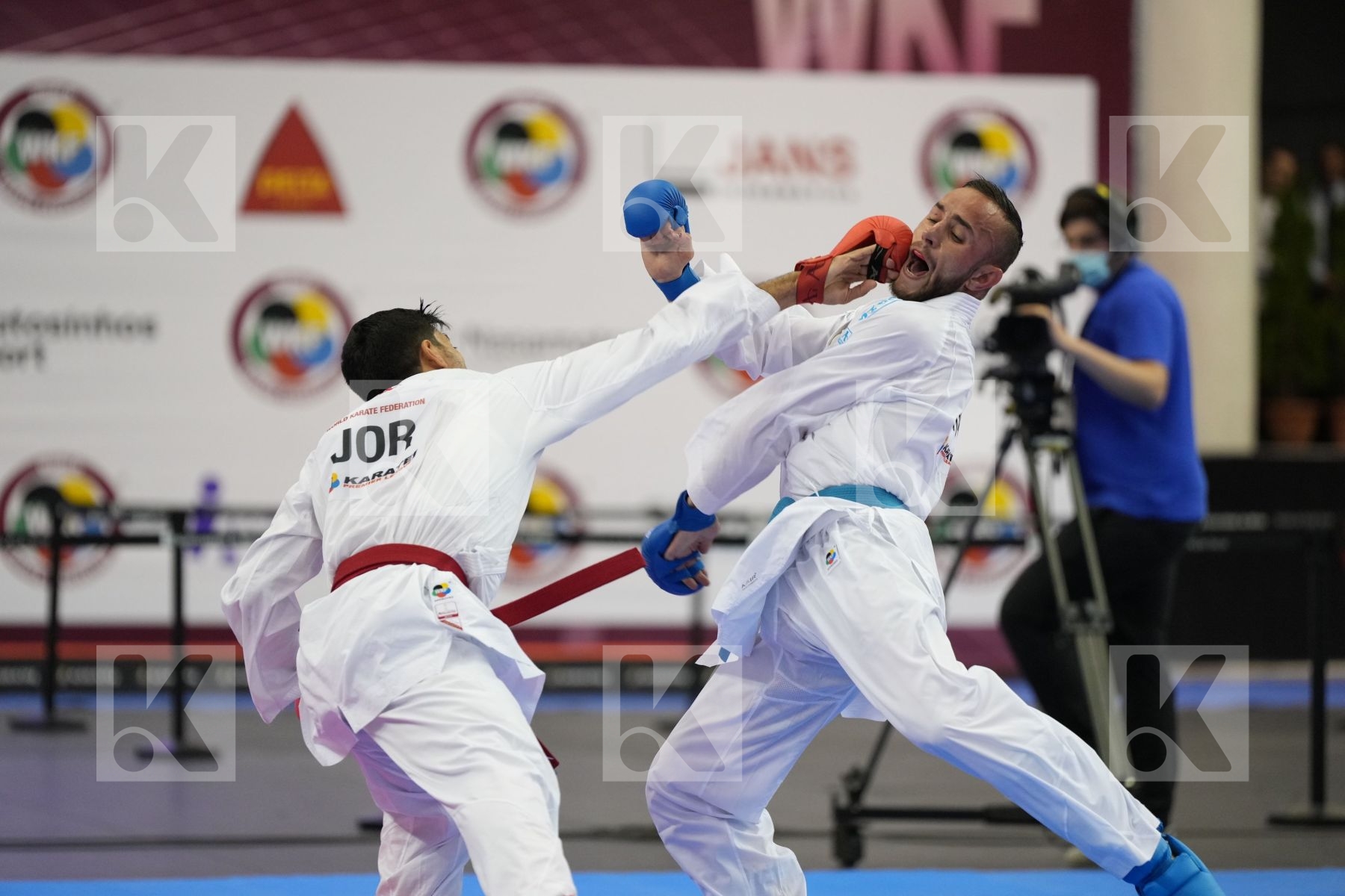 Kumite final bout featuring ALMASATFA ABDEL RAHMAN & DA COSTA STEVEN