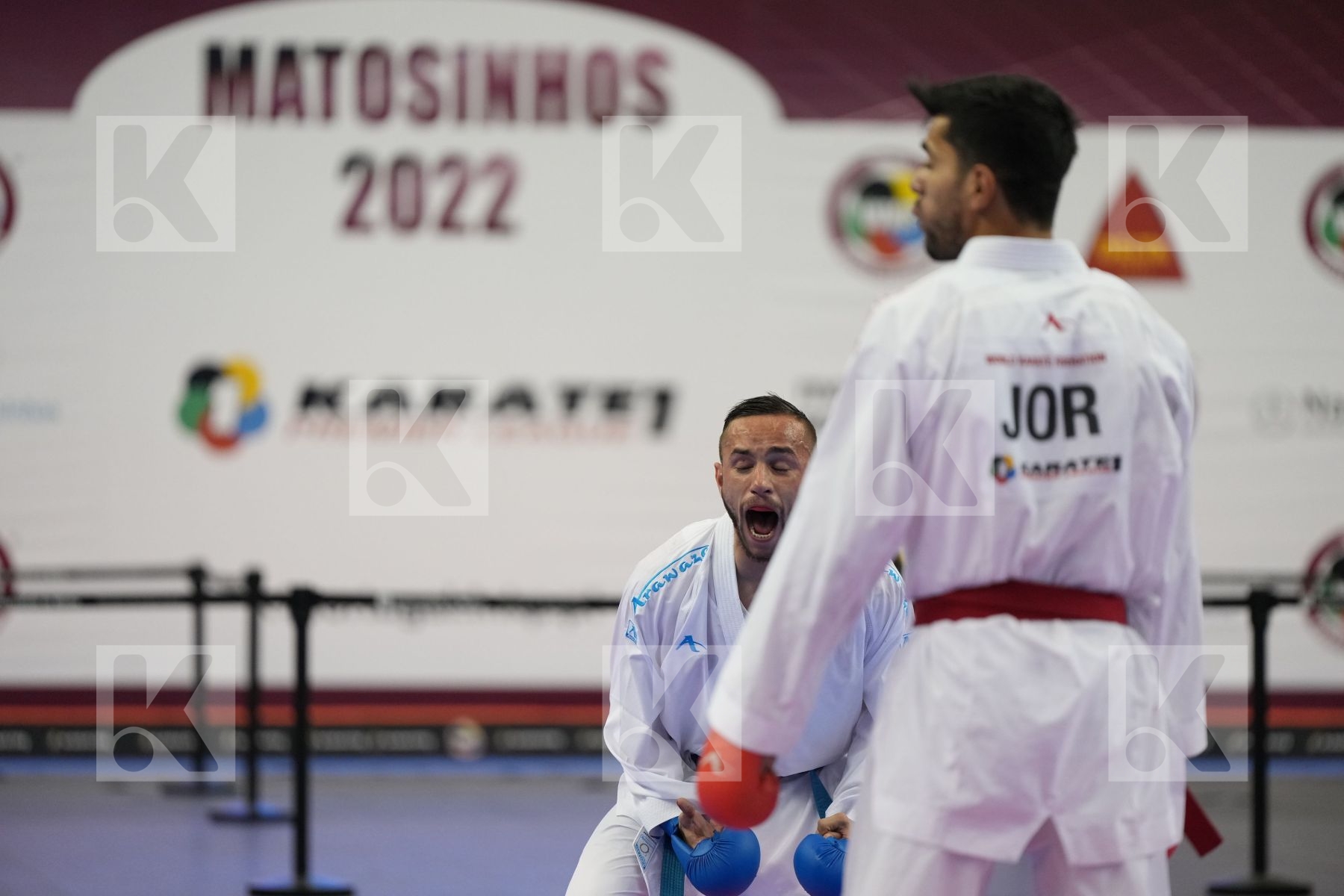 Kumite final bout featuring ALMASATFA ABDEL RAHMAN & DA COSTA STEVEN