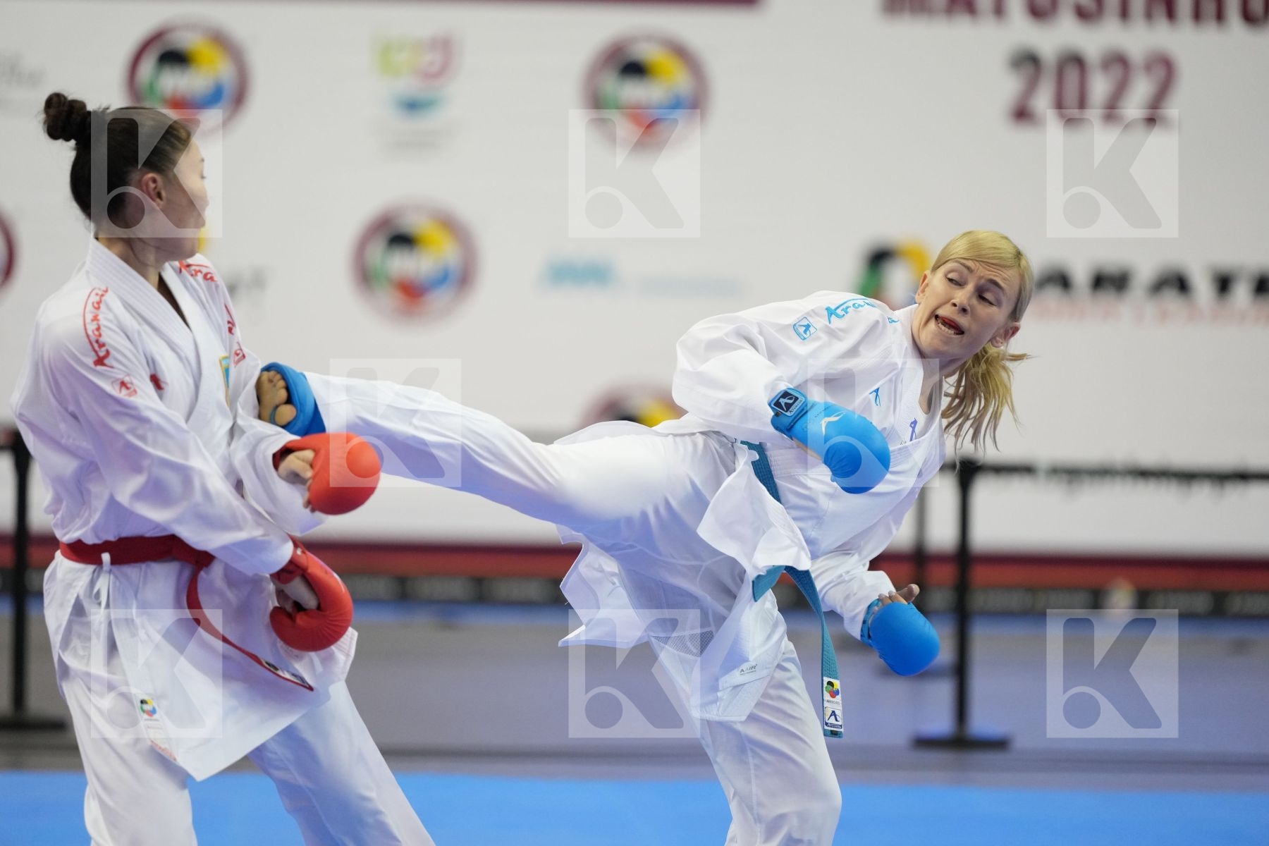 Kumite final bout featuring KANAY ASSEL & SEROGINA ANITA