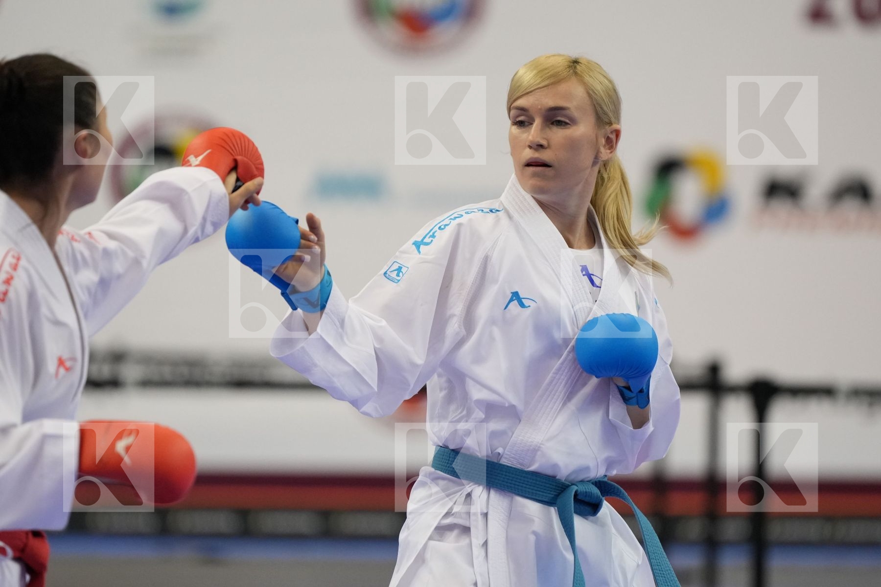 Kumite final bout featuring KANAY ASSEL & SEROGINA ANITA